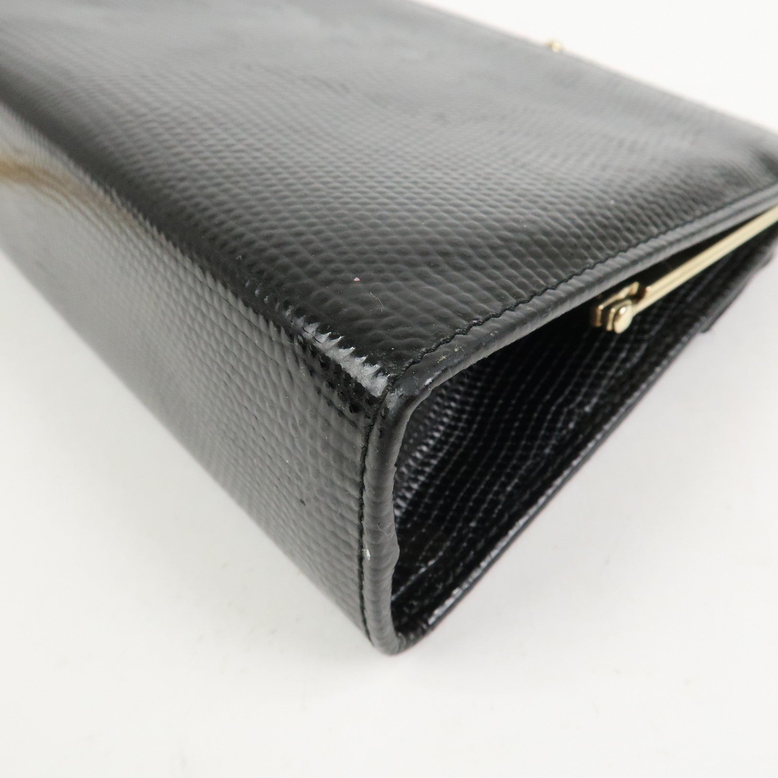 Ferragamo Vara Ribbon Embossed Leather Chain Shoulder Bag Black