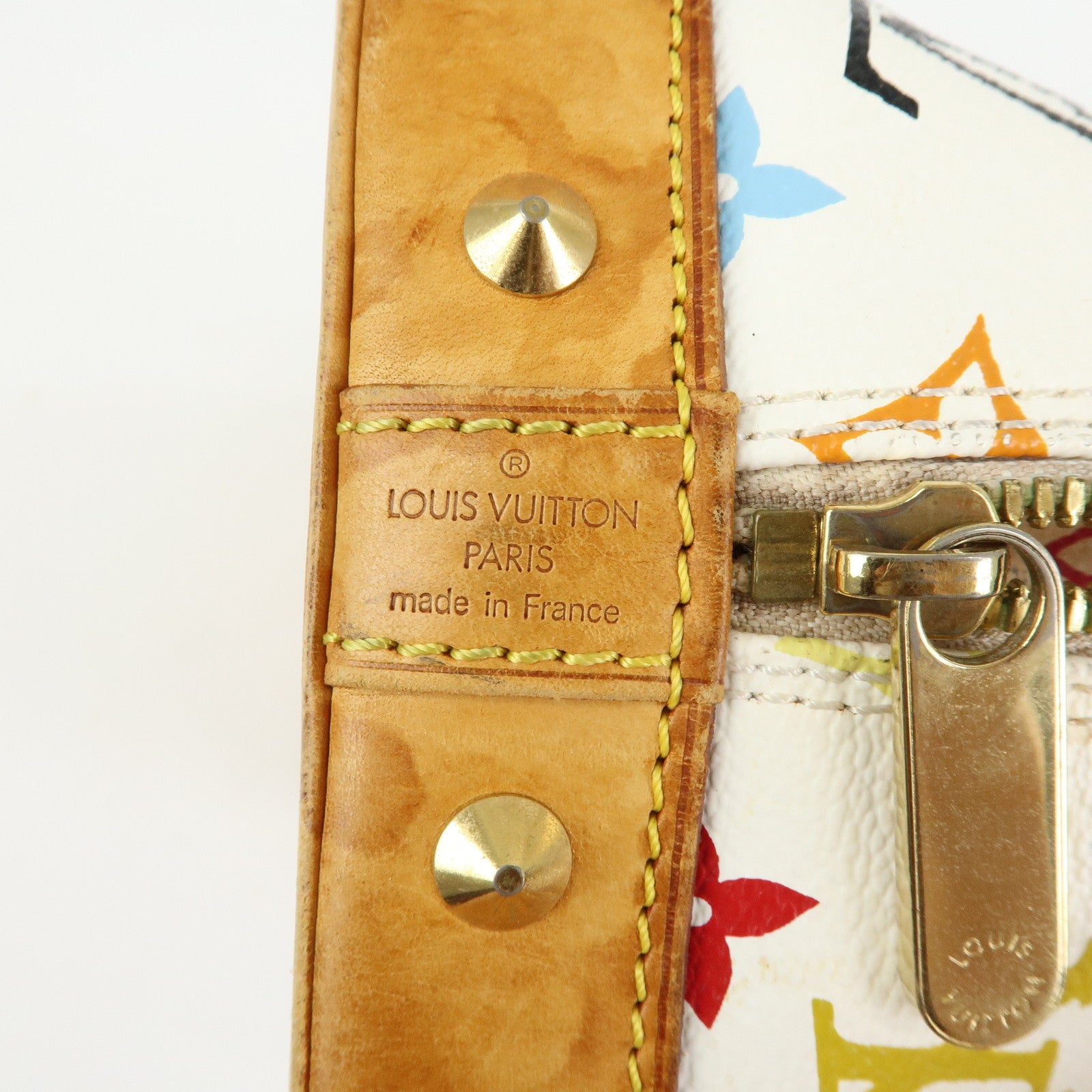 Louis Vuitton Monogram Multicolor Alma PM Hand Bag Blanc M92647