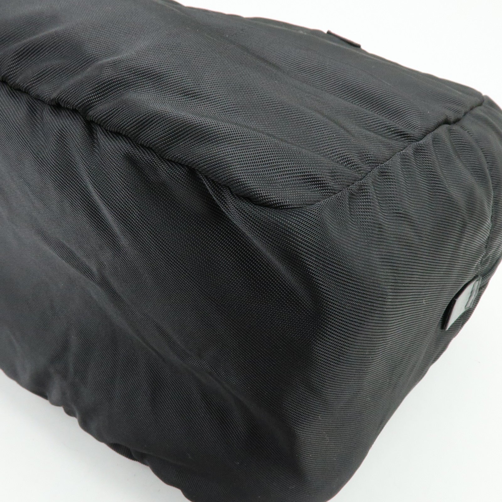 GUCCI Nylon Leather Boston Bag Shoulder Bag Black 012・0389・002058