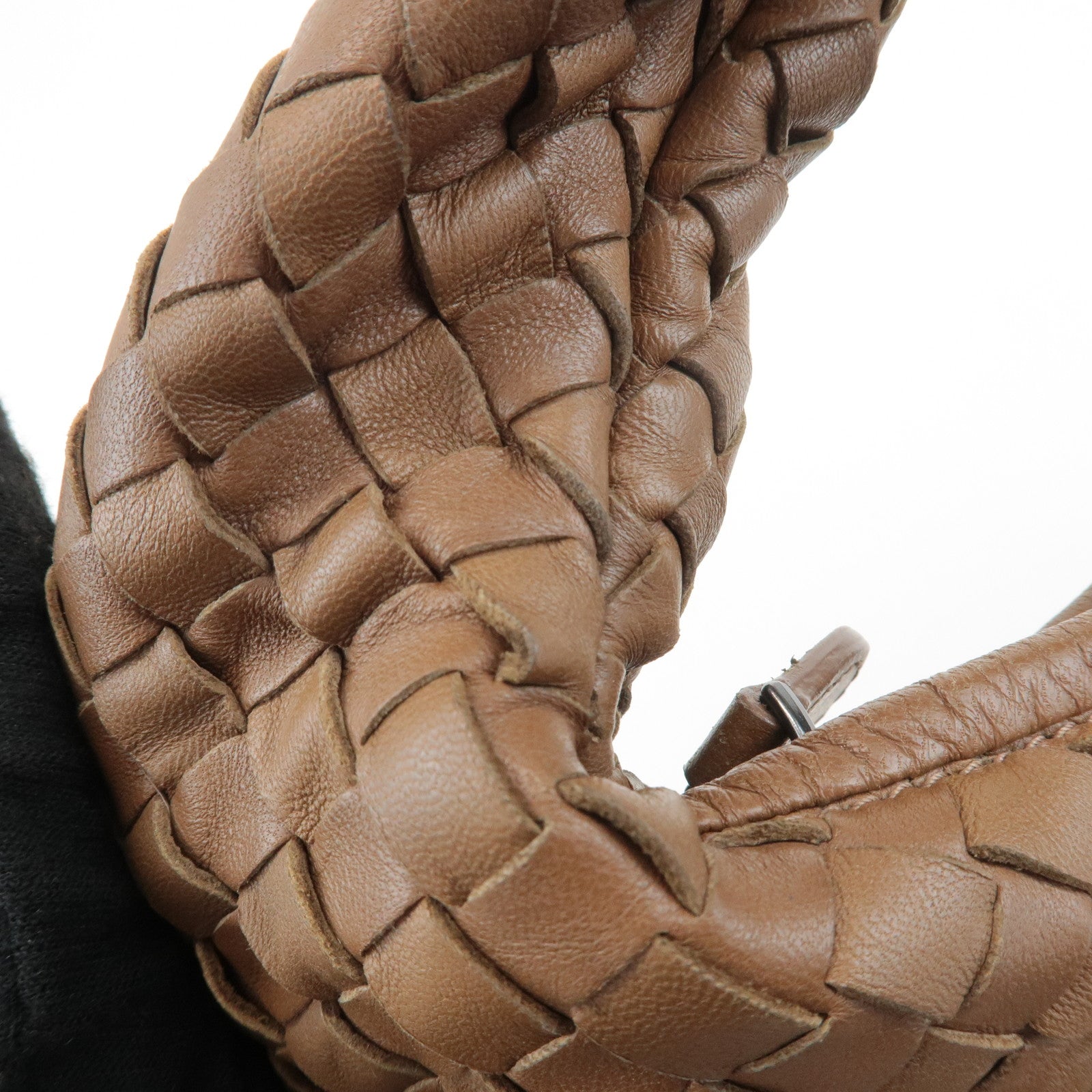 BOTTEGA VENETA Hobo Intrecciato Leather Shoulder Bag Brown 115653 Used