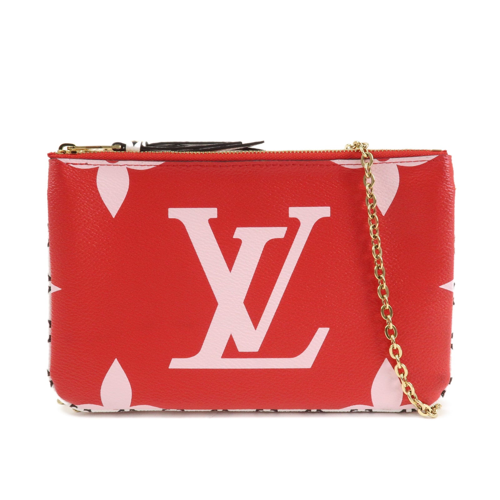 Louis Vuitton Monogram Giant Pochette Double Zip Pouch Rouge M67561 Used