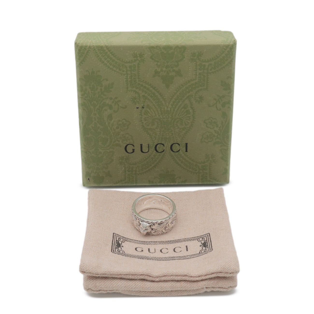 GUCCI Tiger Head Ring SV925 Silver #21 US9.25 EU60 HK20.5