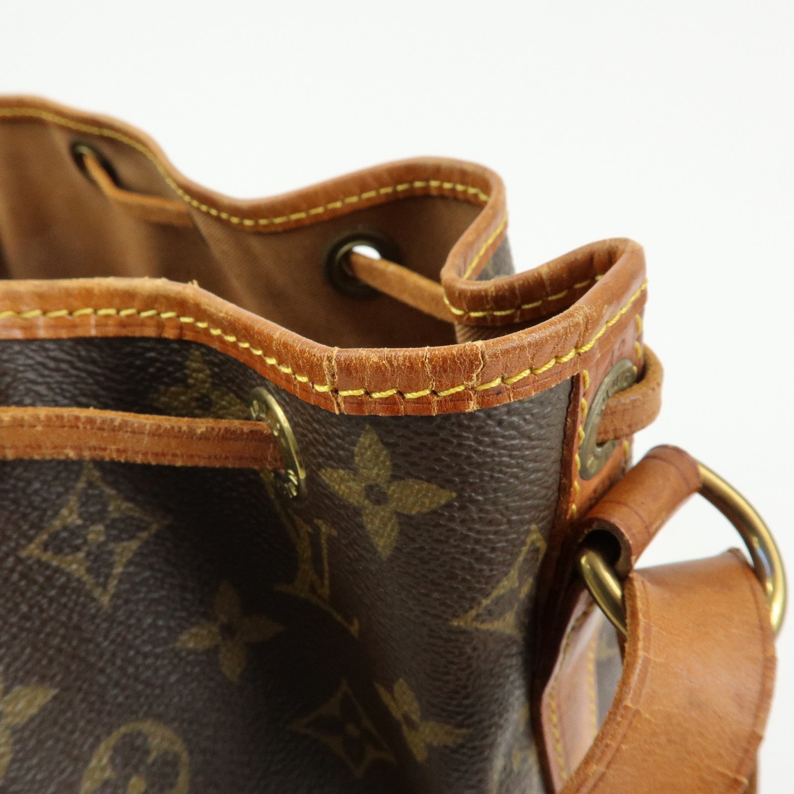Louis Vuitton Monogram Petit Noe Canvas Shoulder Bag Brown M42226