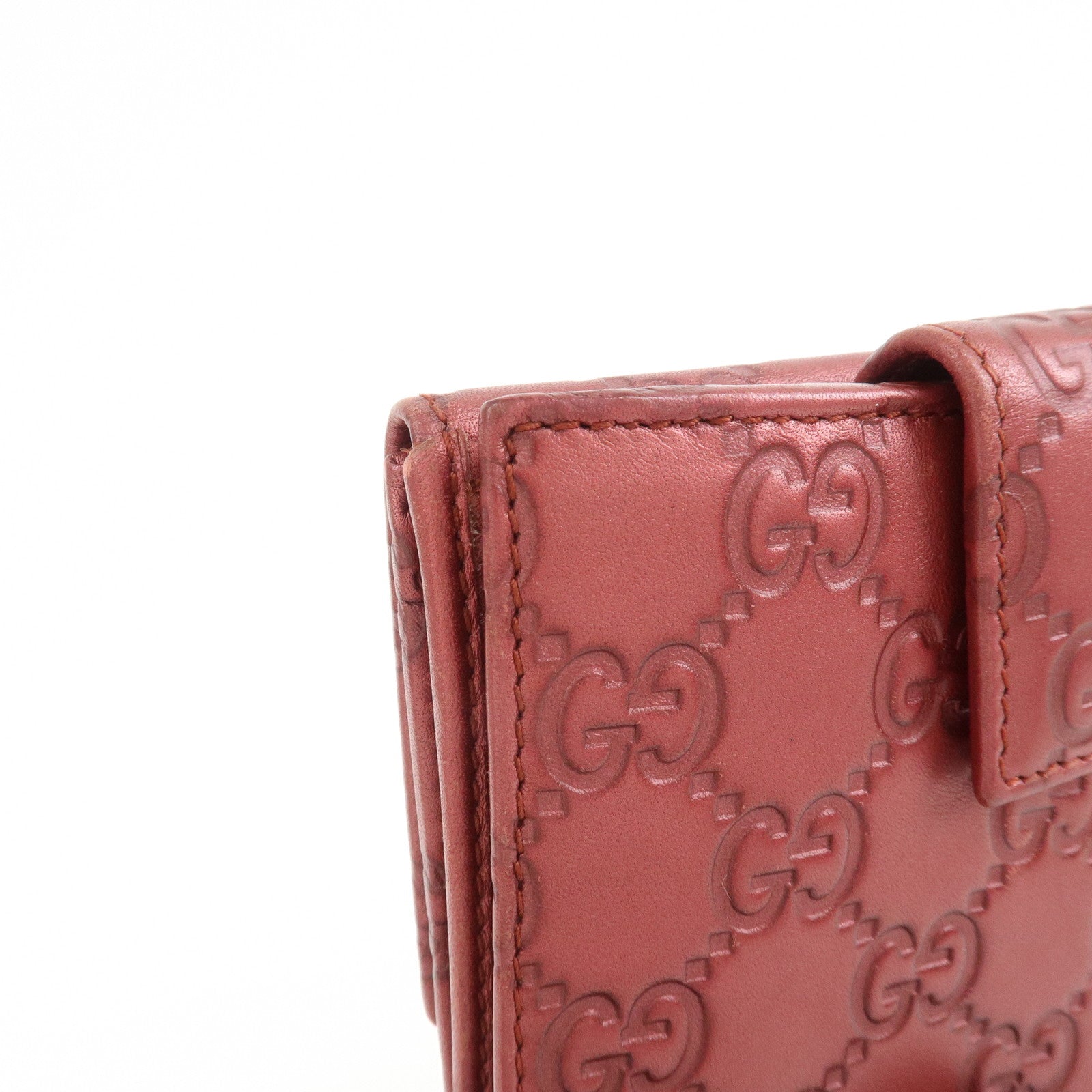 GUCCI Lovely Heart Guccissima W Hook Bi-fold Compact Wallet 245727