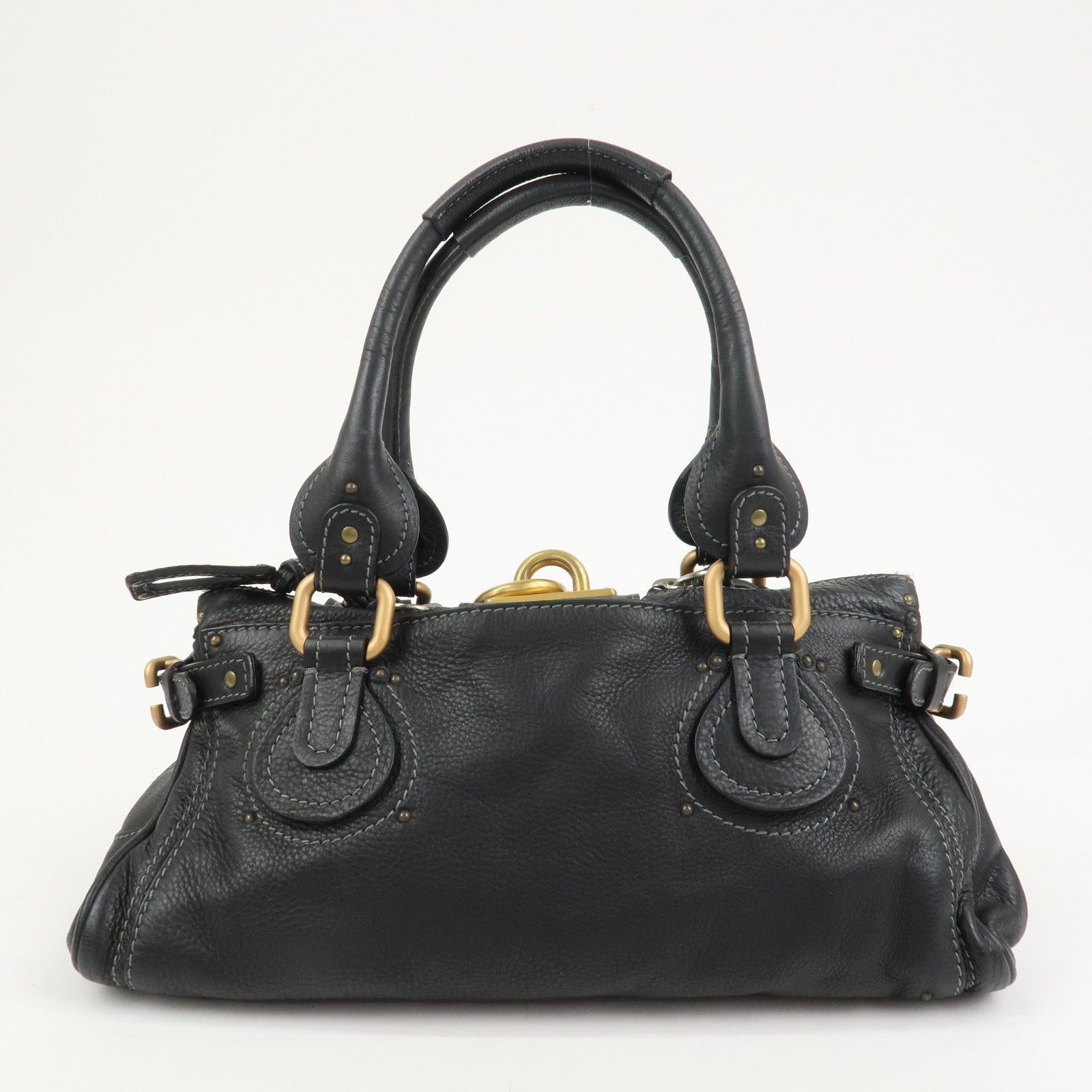 Chloe Paddington Medium Leather Shoulder Bag Hand Bag Black