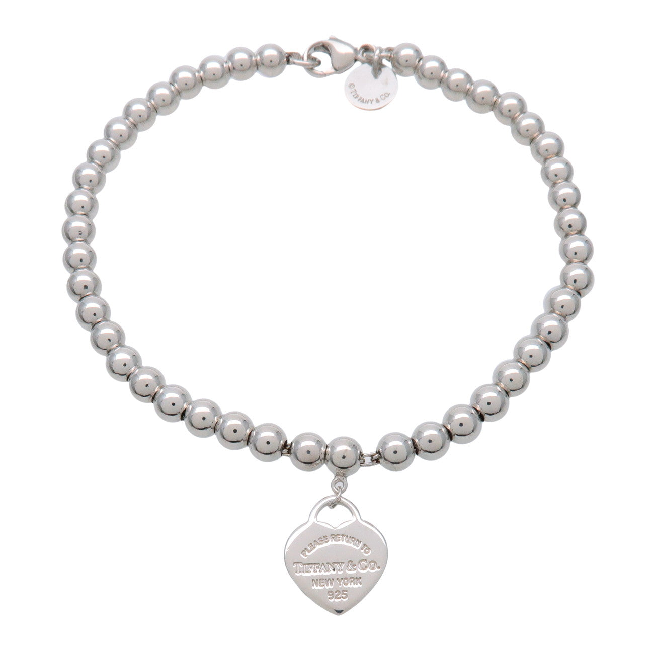 Tiffany & Co Return to Tiffany Mini Heart Tag Beads Bracelet SV925