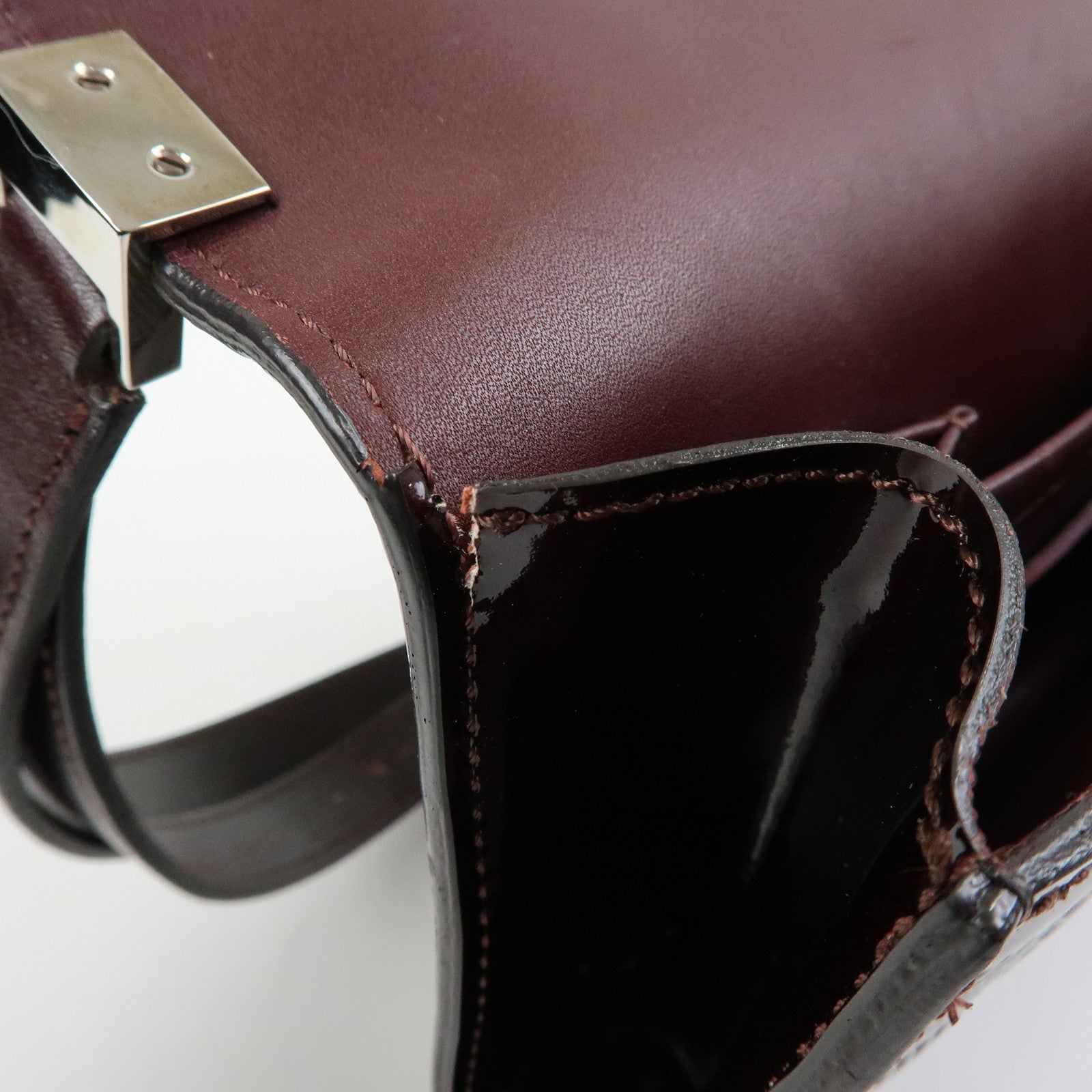 Louis Vuitton Damier Vernis Cabaret Shoulder Bag Bordeaux M92124