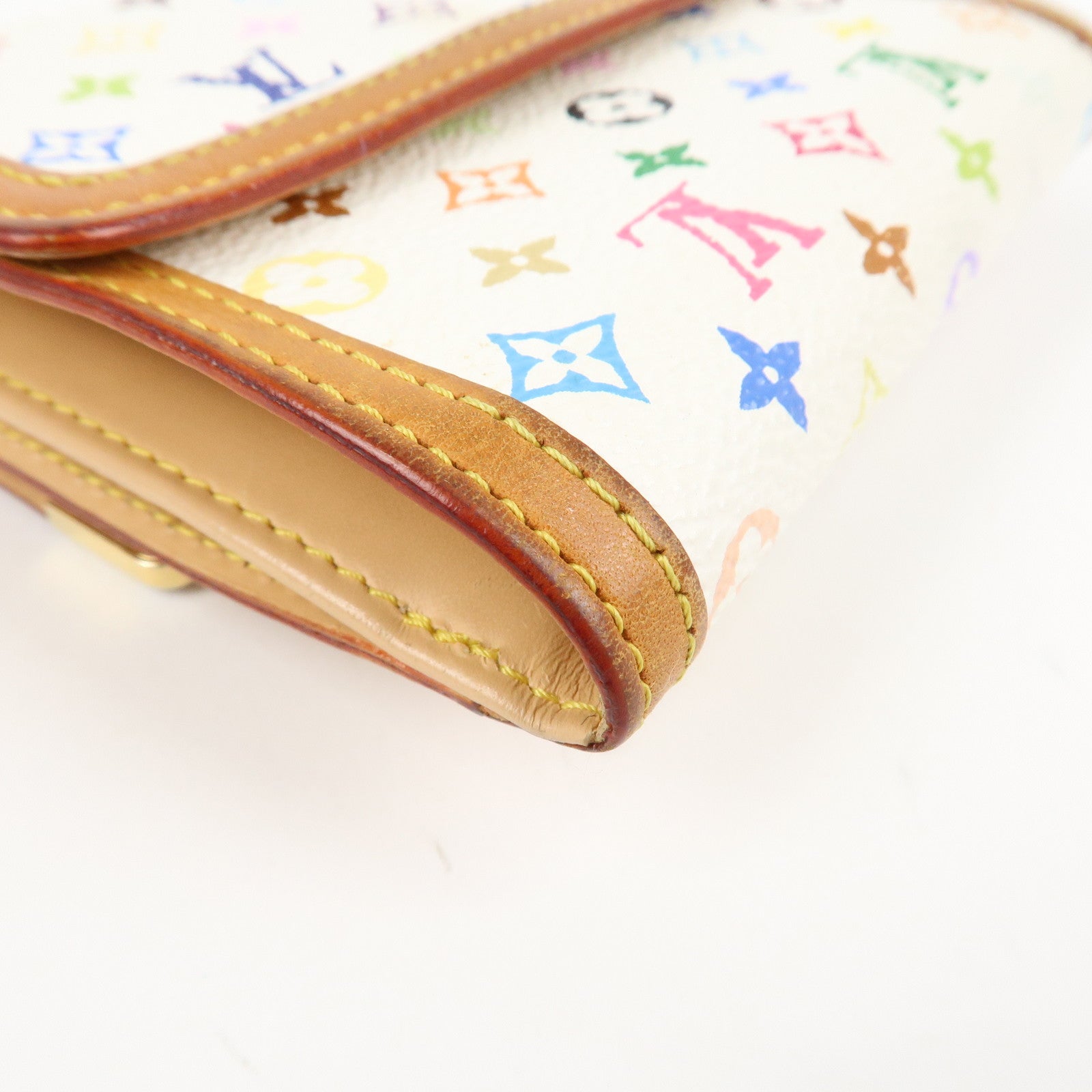 Louis Vuitton Monogram Multicolor Porte Monnaie Billets Carte Credit M92983 Used