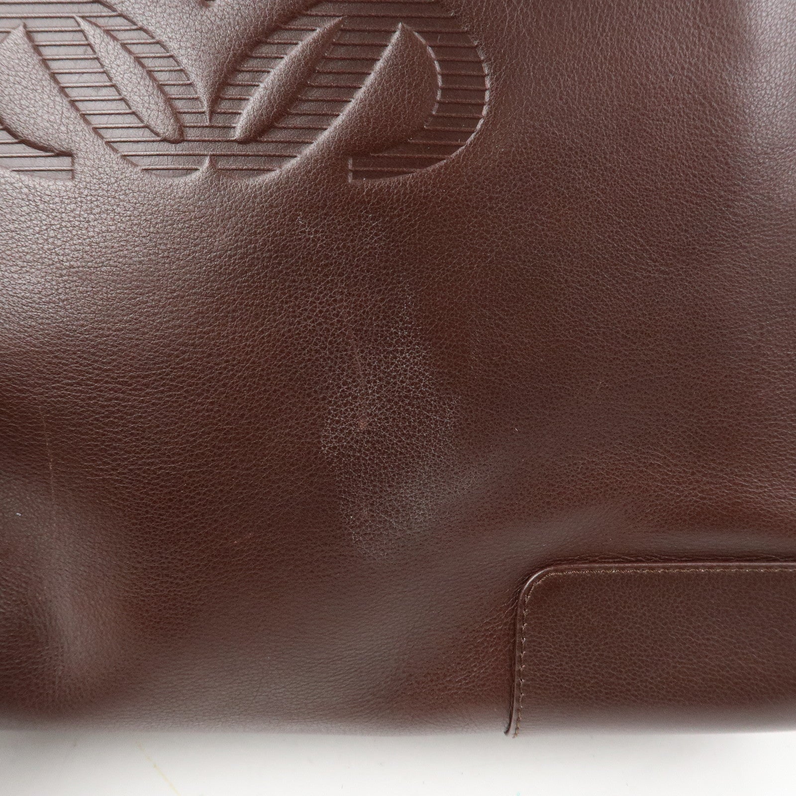 LOEWE Anagram Logo Leather Shoulder Bag Crossbody Bag Brown