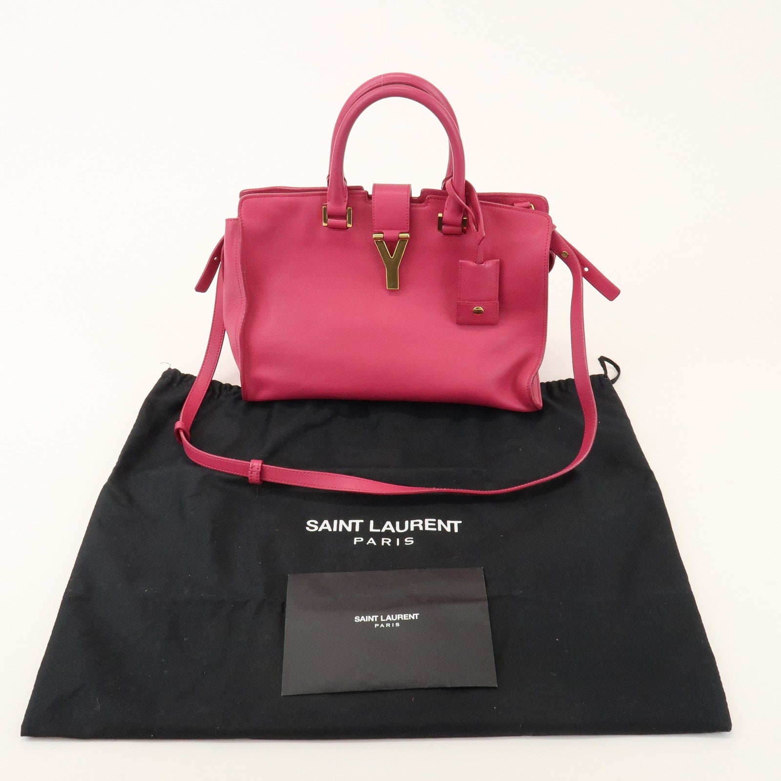 SAINT LAURENT PARIS Petit Cabas Y Line Leather 2Way Bag 311210