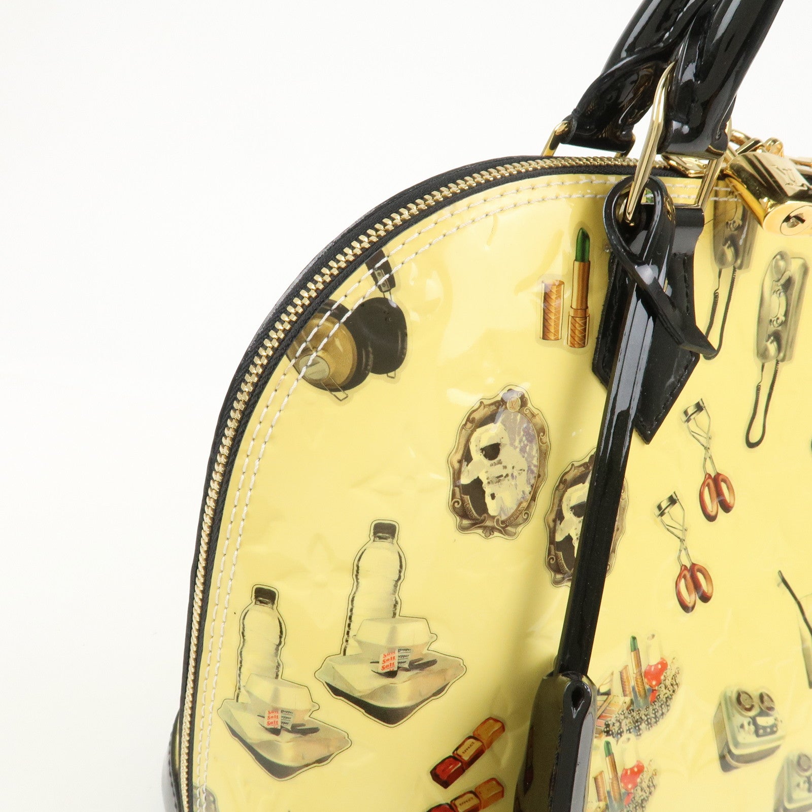 Louis Vuitton Monogram Vernis Sticker Alma PM Hand Bag M50466