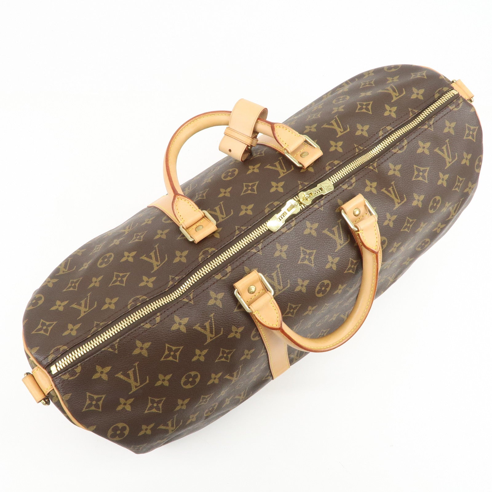 Louis Vuitton Monogram Keep All Bandouliere 50 Boston Bag M41416