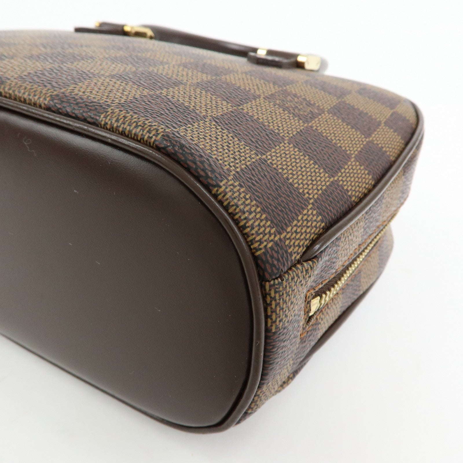 Louis Vuitton Saleya Mini Damier Ebene Canvas Leather Hand Bag