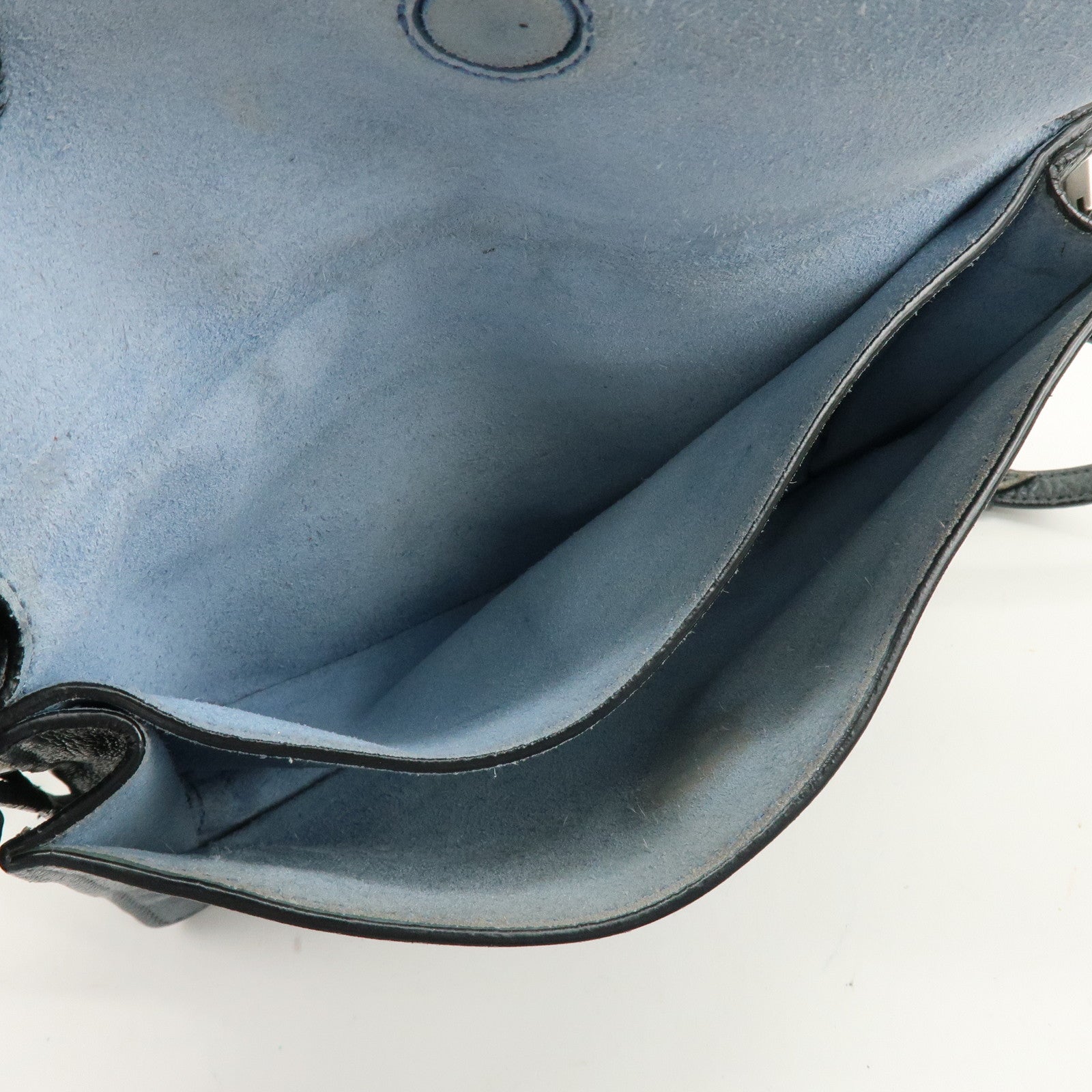 PRADA Etiquette Leather 2Way Bag Shoulder Bag Clutch Bag Gray