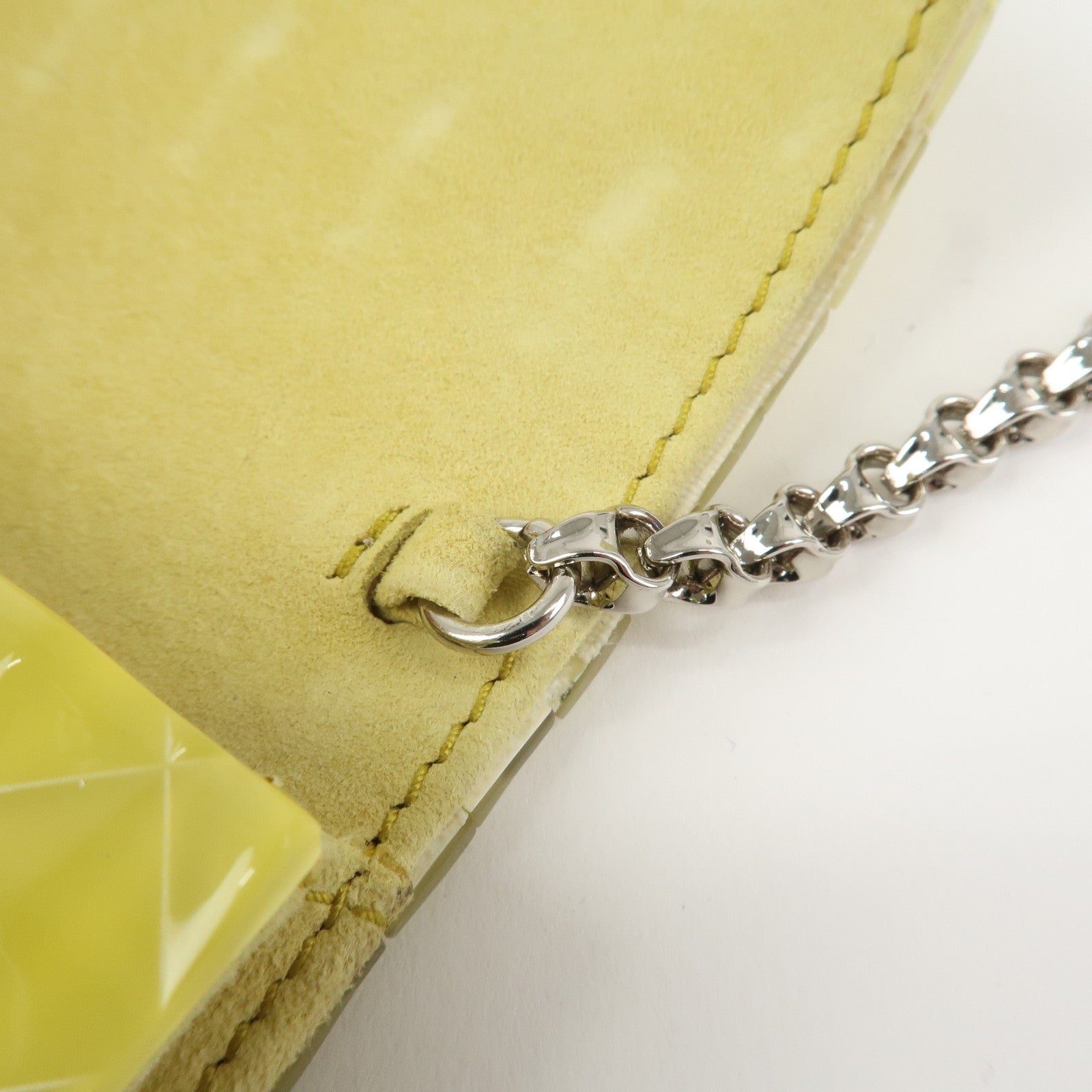 JIMMY CHOO Plastic Candy Clutch Bag Shoulder Bag Star Yellow Used