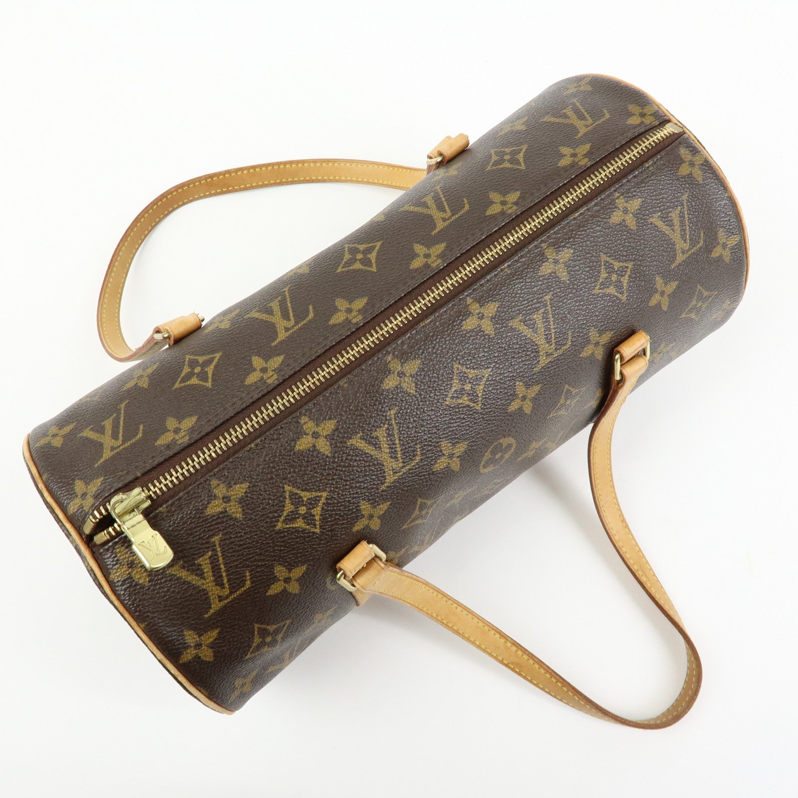 Louis Vuitton Monogram Papillon 30 Hand Bag Brown M51385