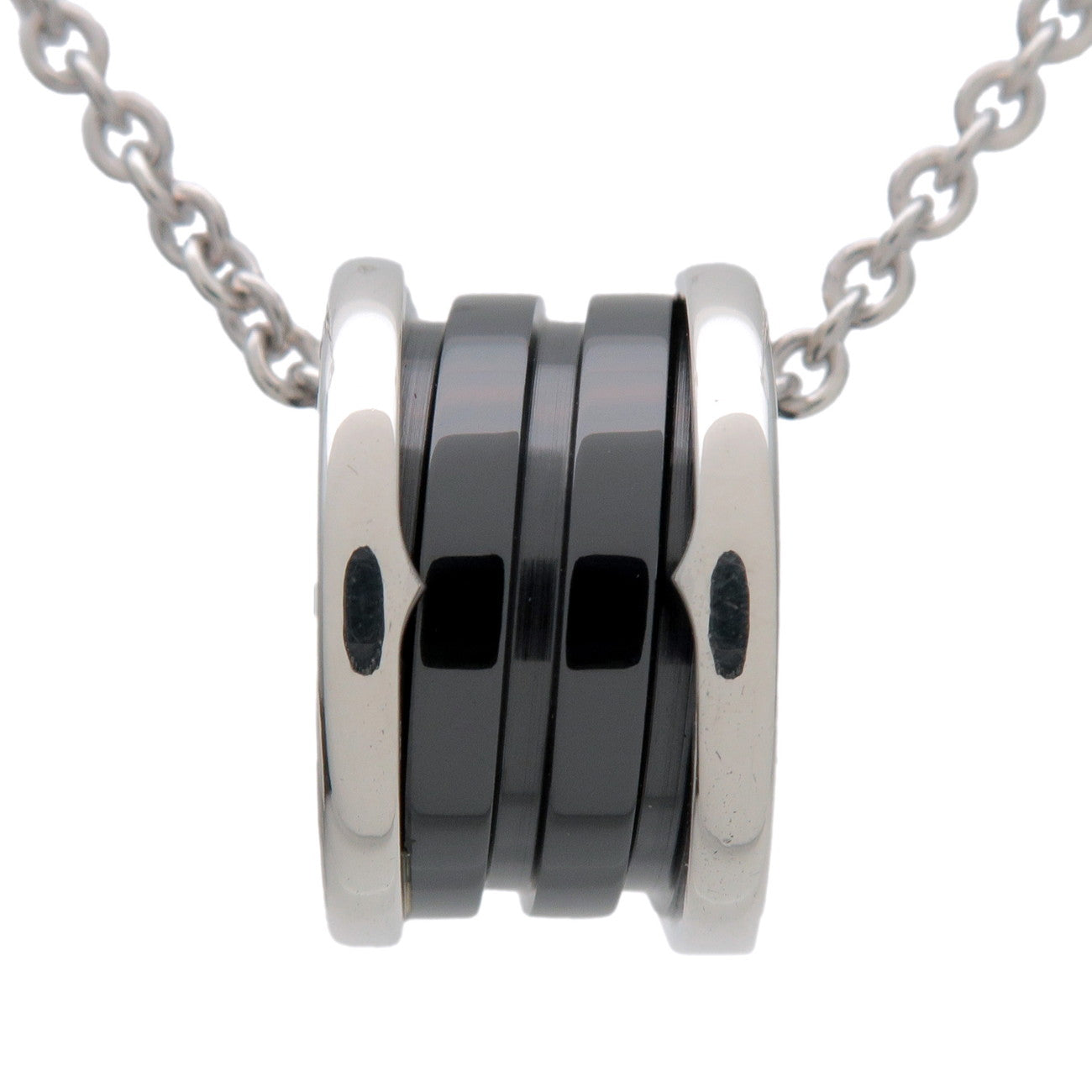 BVLGARI B-Zero1 Save the Children Necklace SV925 Ceramic Silver