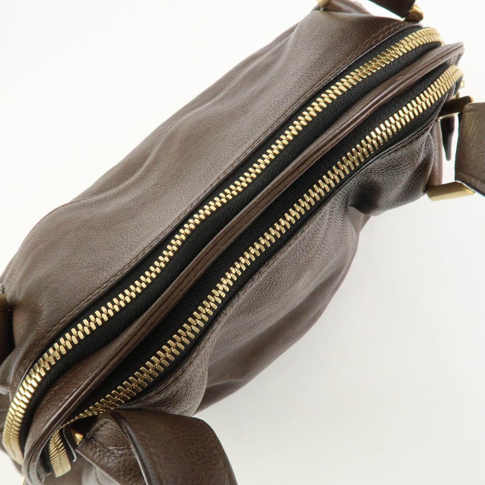 Chloe Marcie Leather 2Way Bag Shoulder Hand Bag Brown 03.10.662