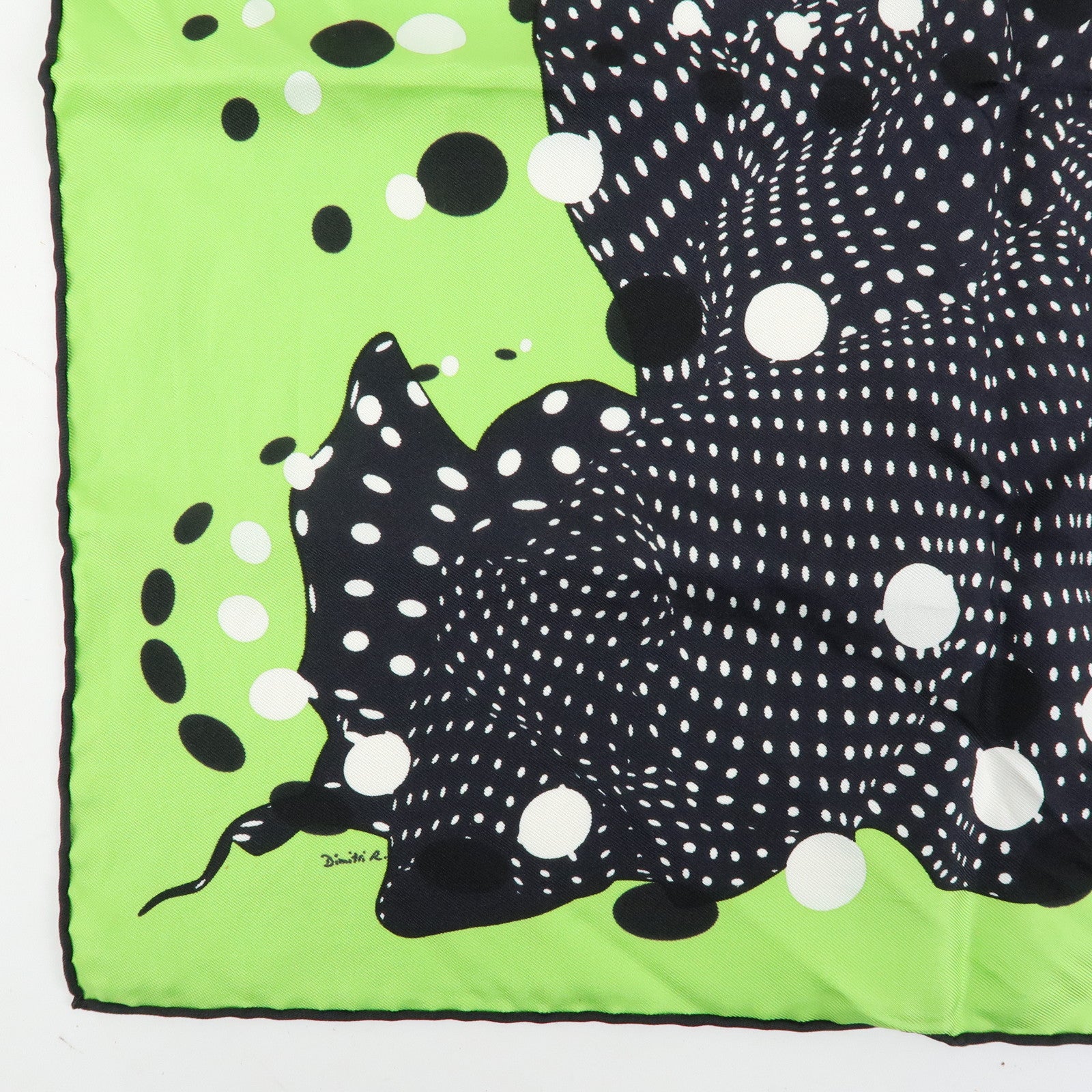 HERMES Carre 42 Silk 100% Scarf iHOLA FLAMENCA! Green Black