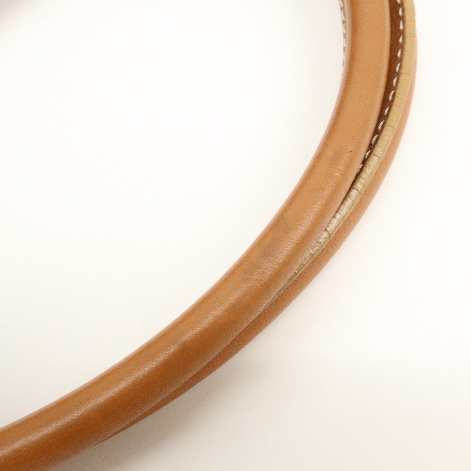 CELINE Chouquette Leather Hand Bag Shoulder Bag Camel