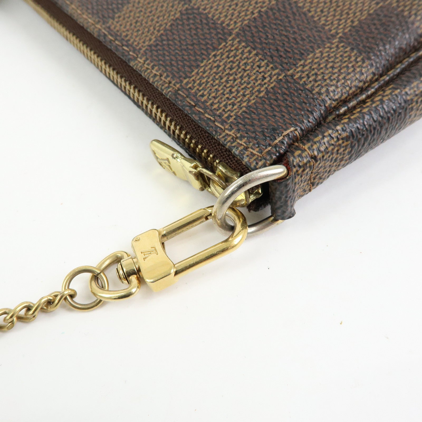 Louis Vuitton Damier Mini Pochette Accessoires Pouch Ebene N58009
