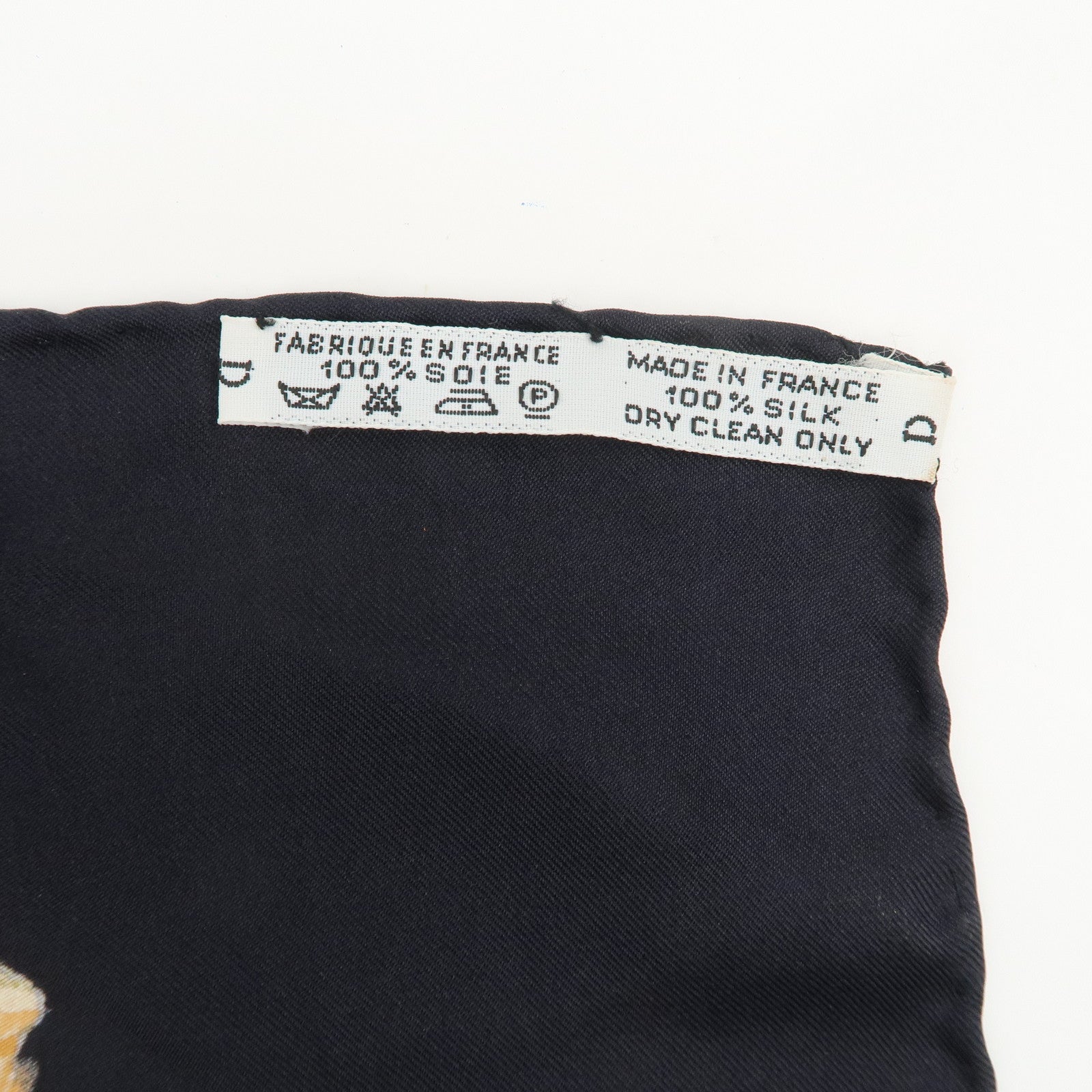 HERMES Carre 90 Silk 100% COUVEE D'HERMES Scarf Black Brown