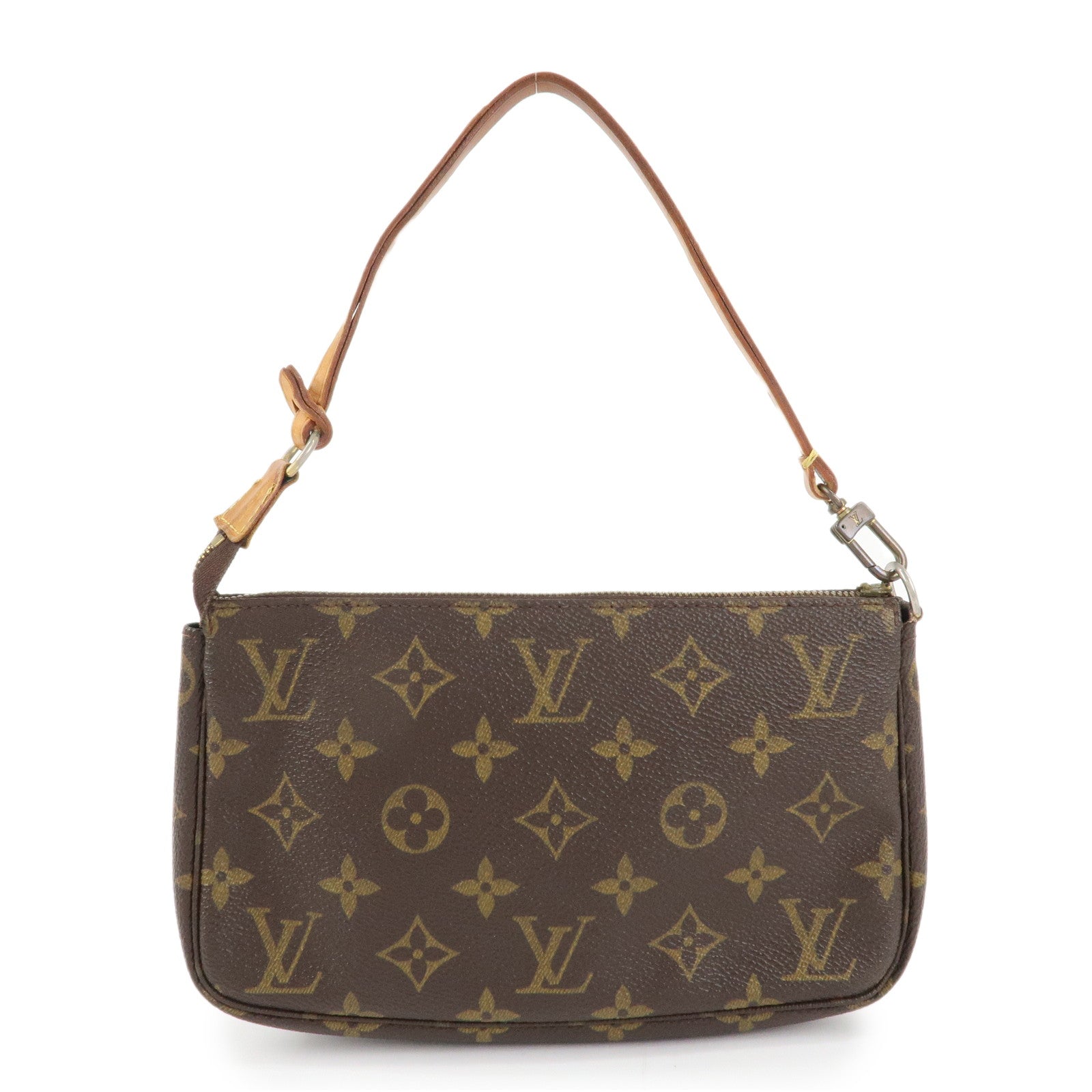 Louis Vuitton Monogram Pochette Accessoires Hand Bag Brown M51980 Used