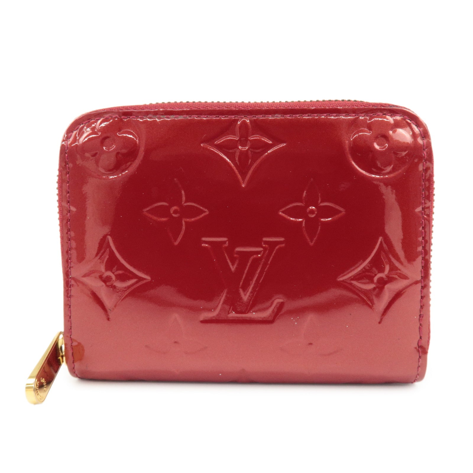 Louis Vuitton Monogram Vernis Zippy Coin Purse Pomme d'Amour M93608 Used