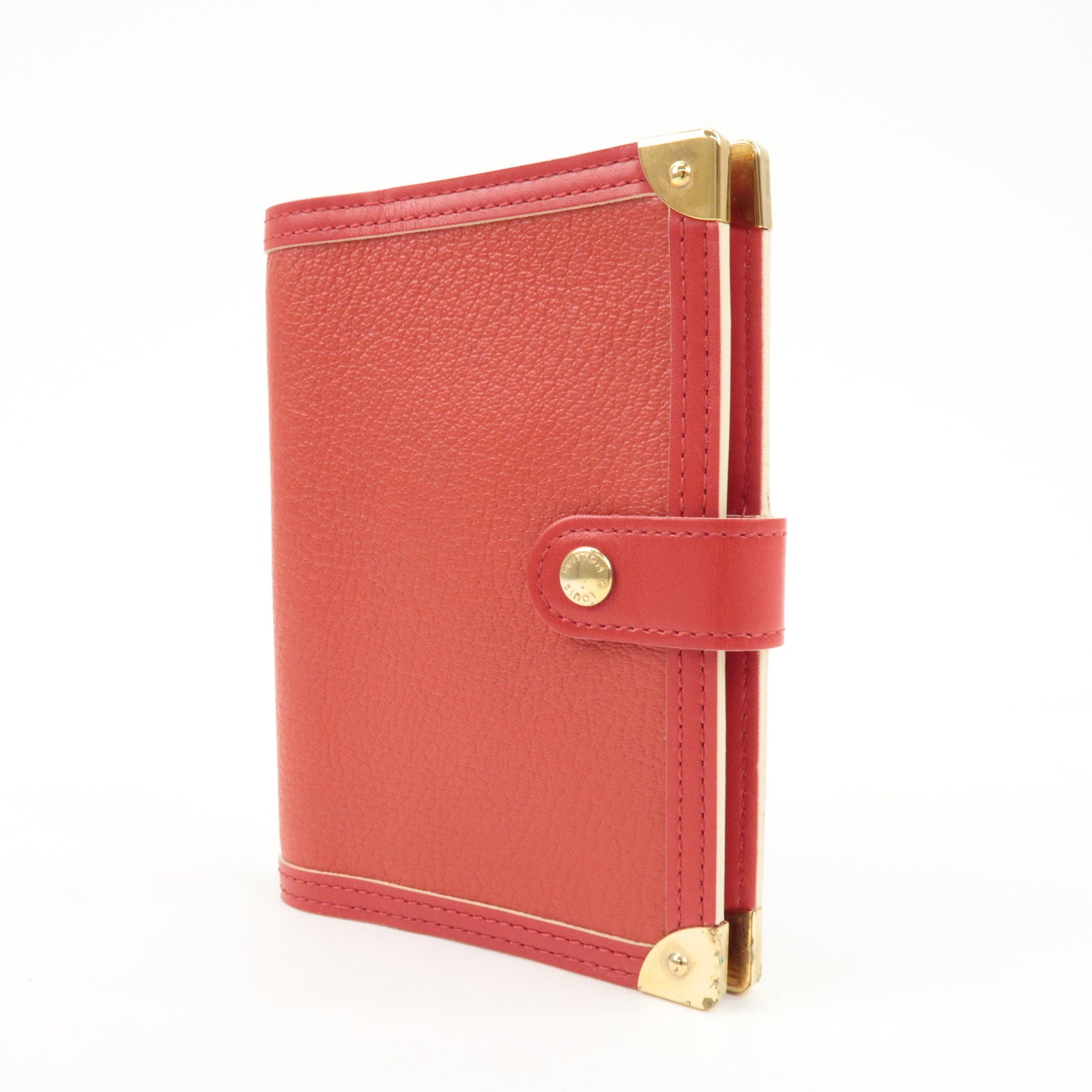 Louis Vuitton Suhari Leather Agenda PM Planner Cover Red Used