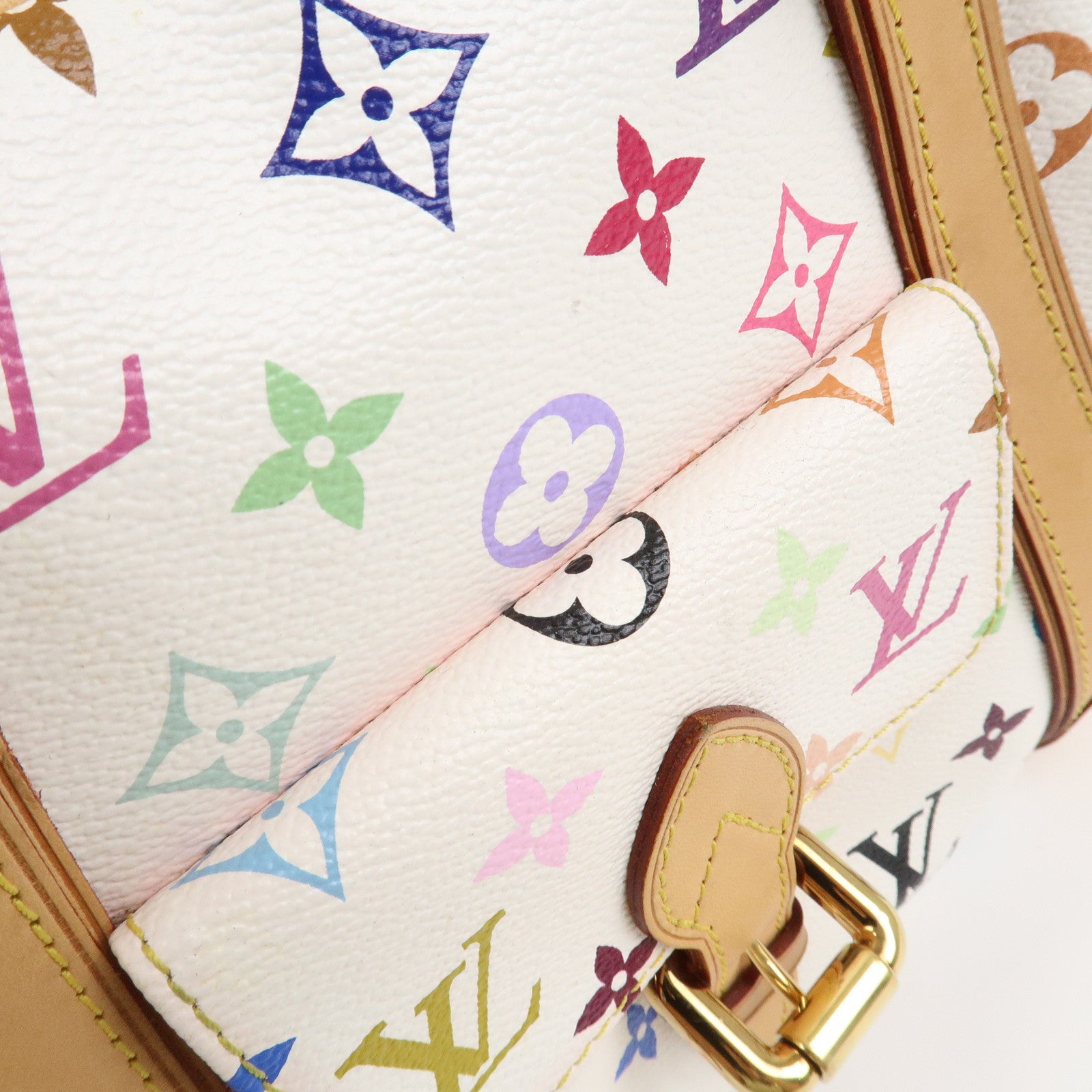 Louis Vuitton Monogram Multicolor Priscilla Hand Bag Blanc M40096