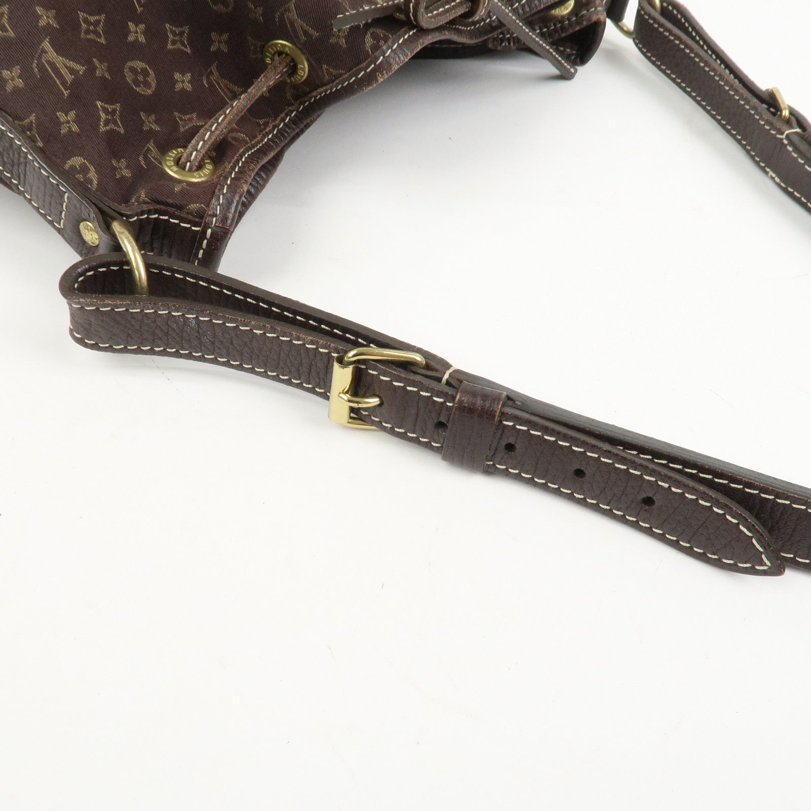Louis Vuitton Monogram Mini Lin Noe Shoulder Bag Ebene M95229
