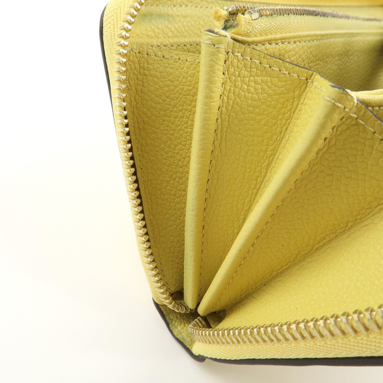 Louis Vuitton Monogram Empreinte Round Zippy Wallet Jaune M82043