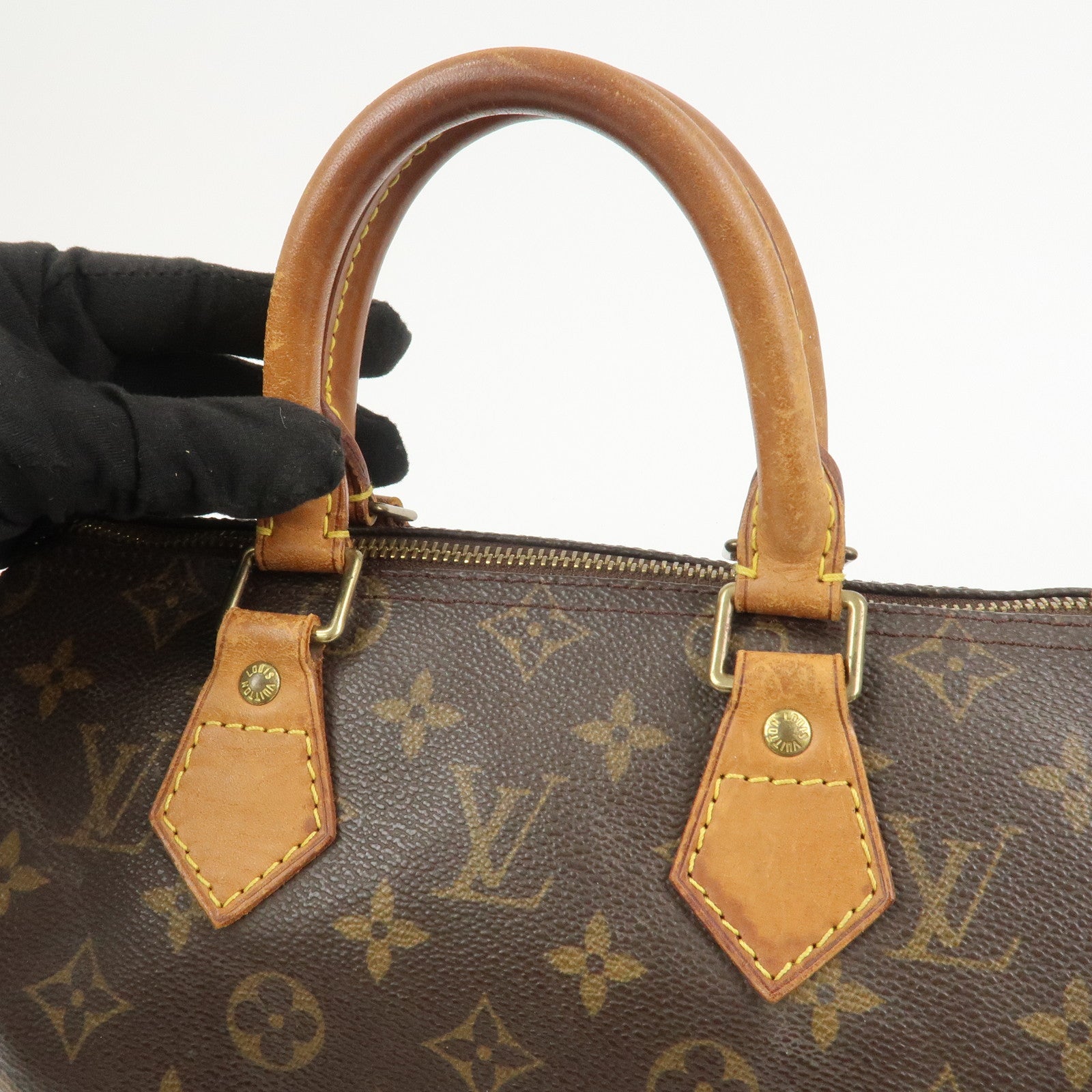 Louis Vuitton Monogram Speedy 25 Boston Bag Hand Bag Brown M41528