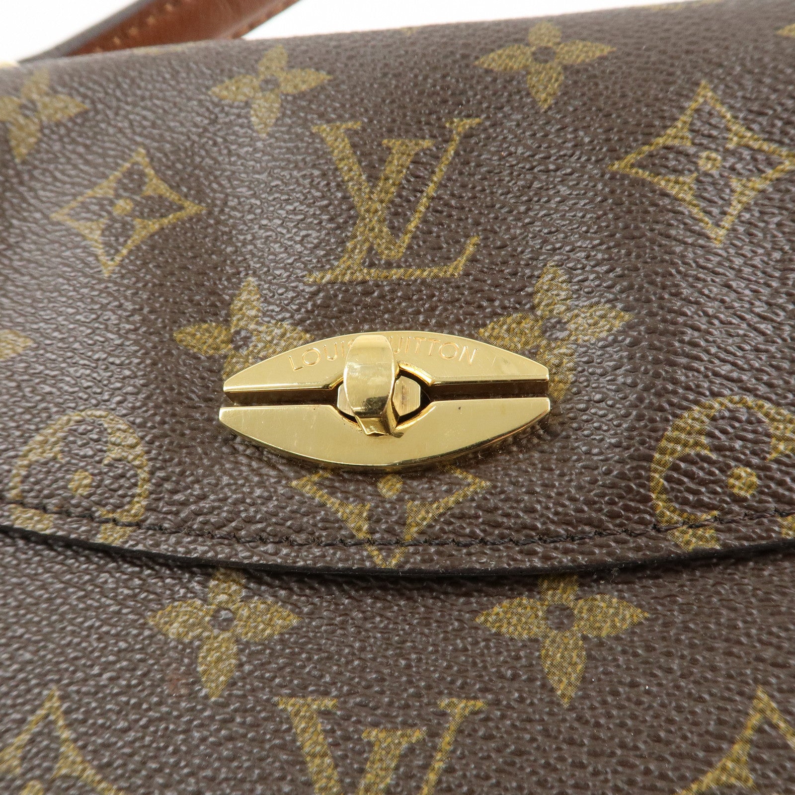 Louis Vuitton Monogram Canvas Malesherbes Hand Bag Brown M51379 Used