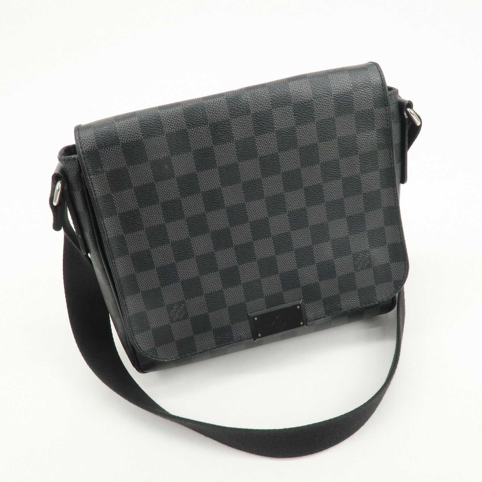 Louis Vuitton Damier Graphite District PM Shoulder Bag Noir N41260