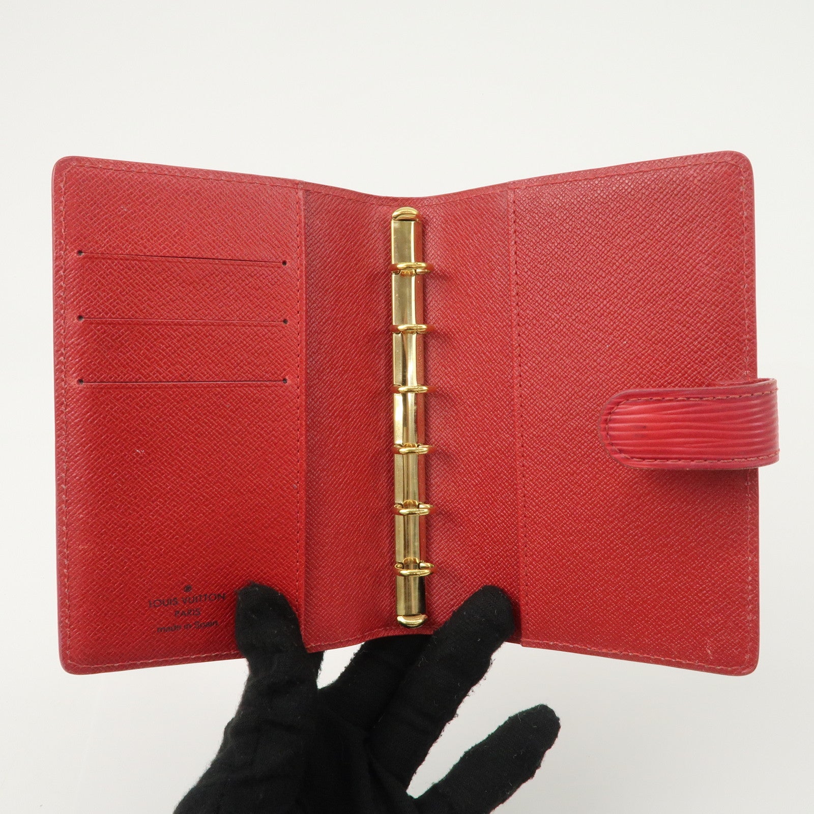 Louis Vuitton Epi Set of 2 Agenda Cover Castilian Red R20059 R20057 Used