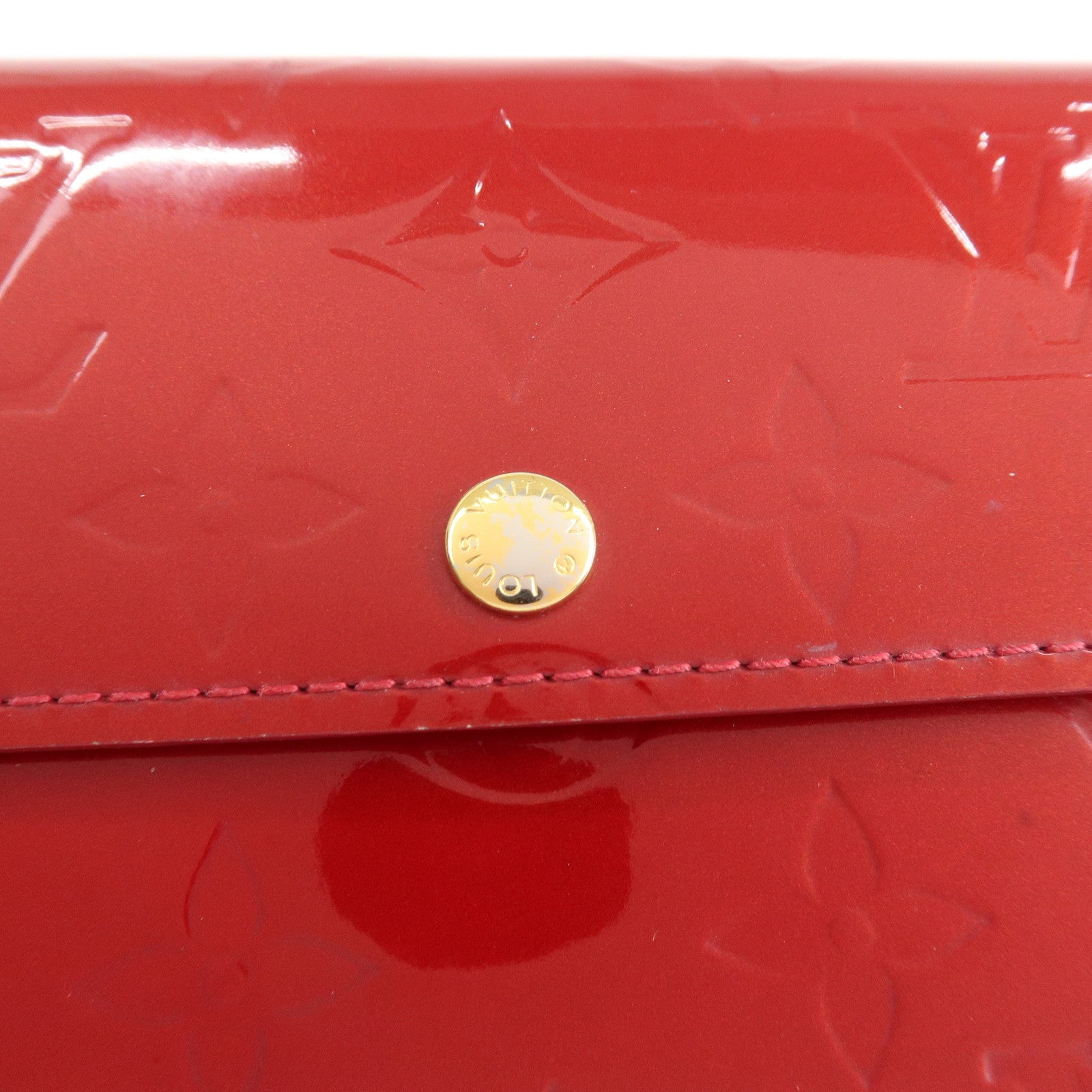 Louis Vuitton Monogram Vernis Leather Wallet Pomme d'Amour M93530 Used