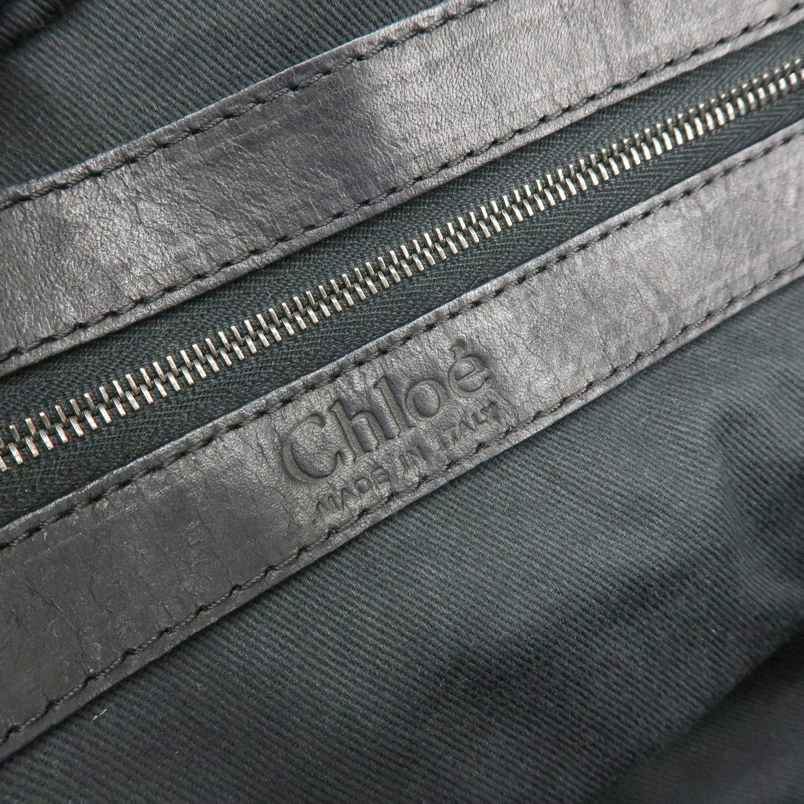 Chloe Silverado Leather Shoulder Bag Hand Bag Black