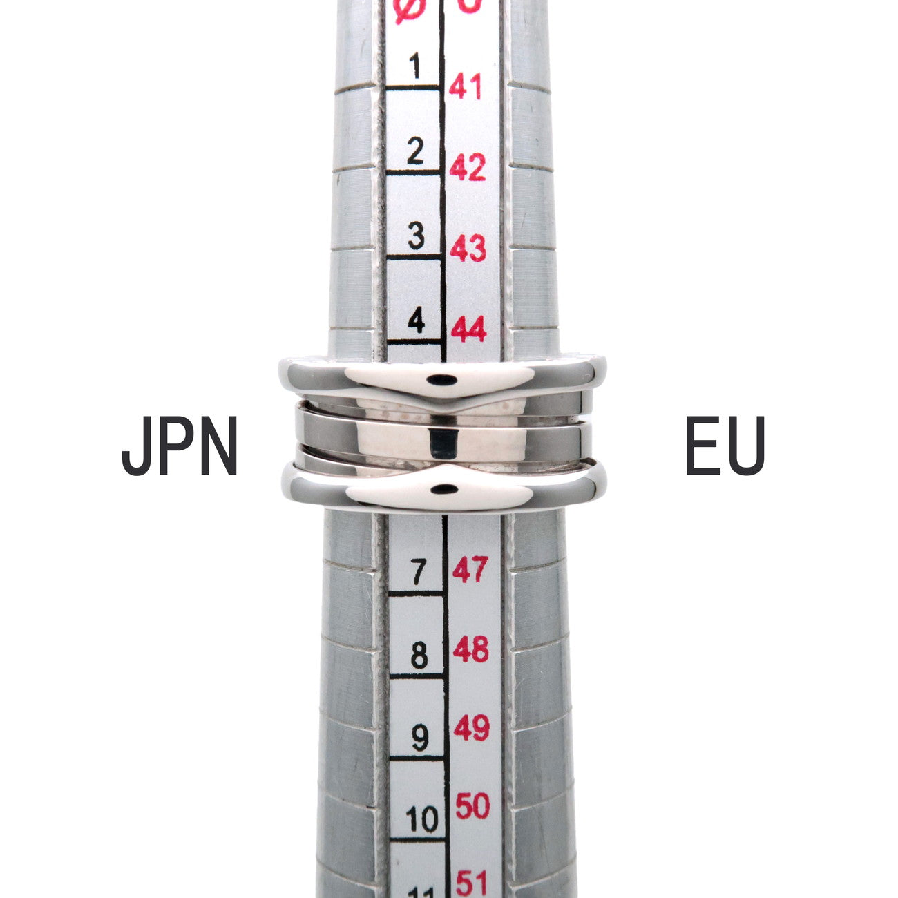 BVLGARI B-Zero1 3Band Ring K18 750WG White Gold #46 US3.5 EU45 HK7