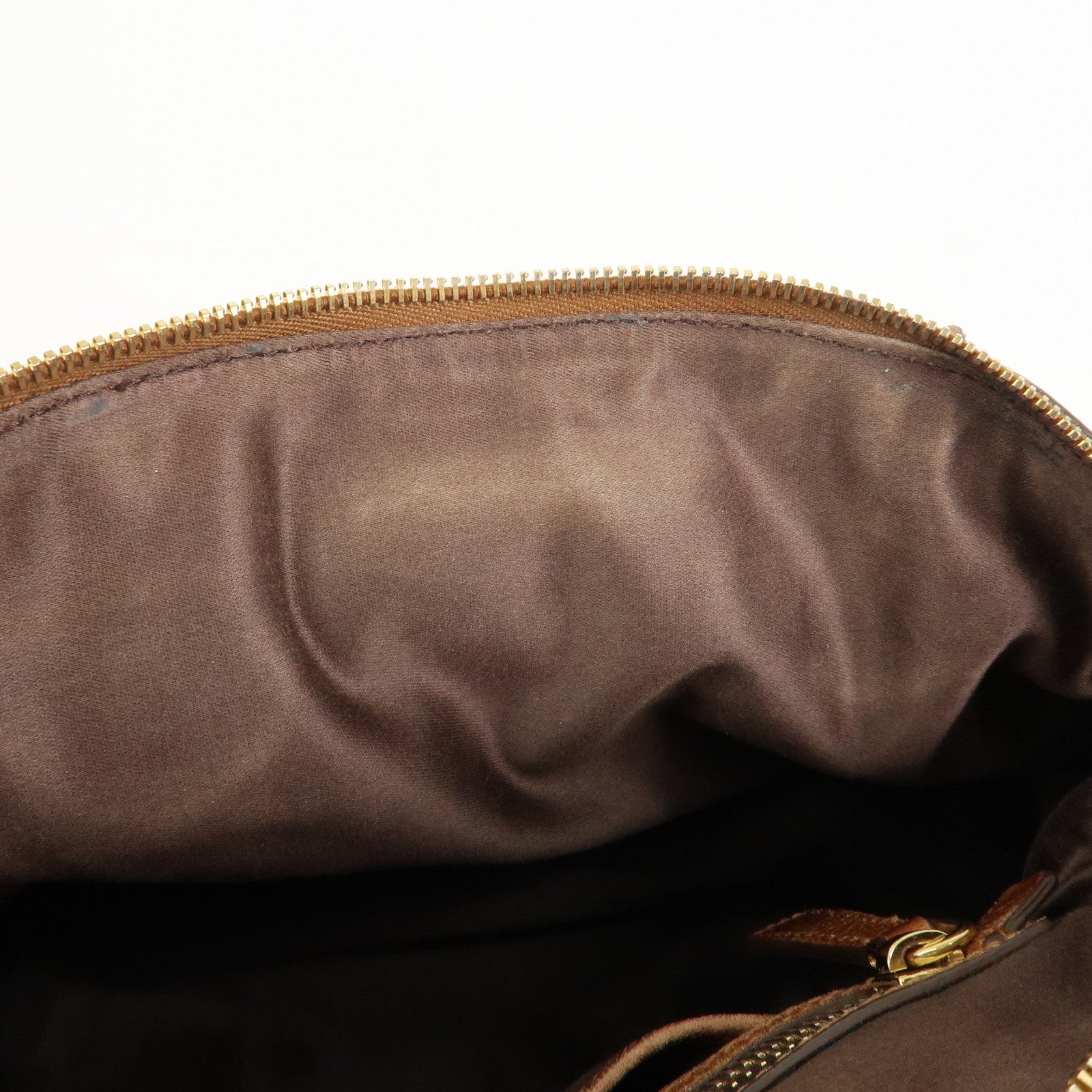 MIU MIU Logo Leather 2Way Bag Hand Bag Shoulder Bag Brown