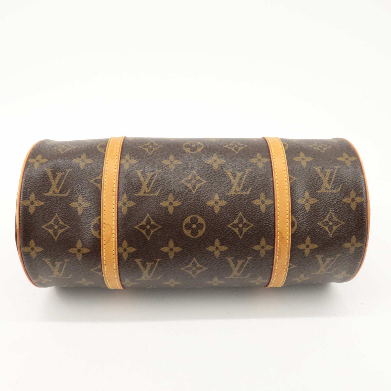 Louis Vuitton Monogram Papillon 30 Hand Bag New Style Brown M51385 Used