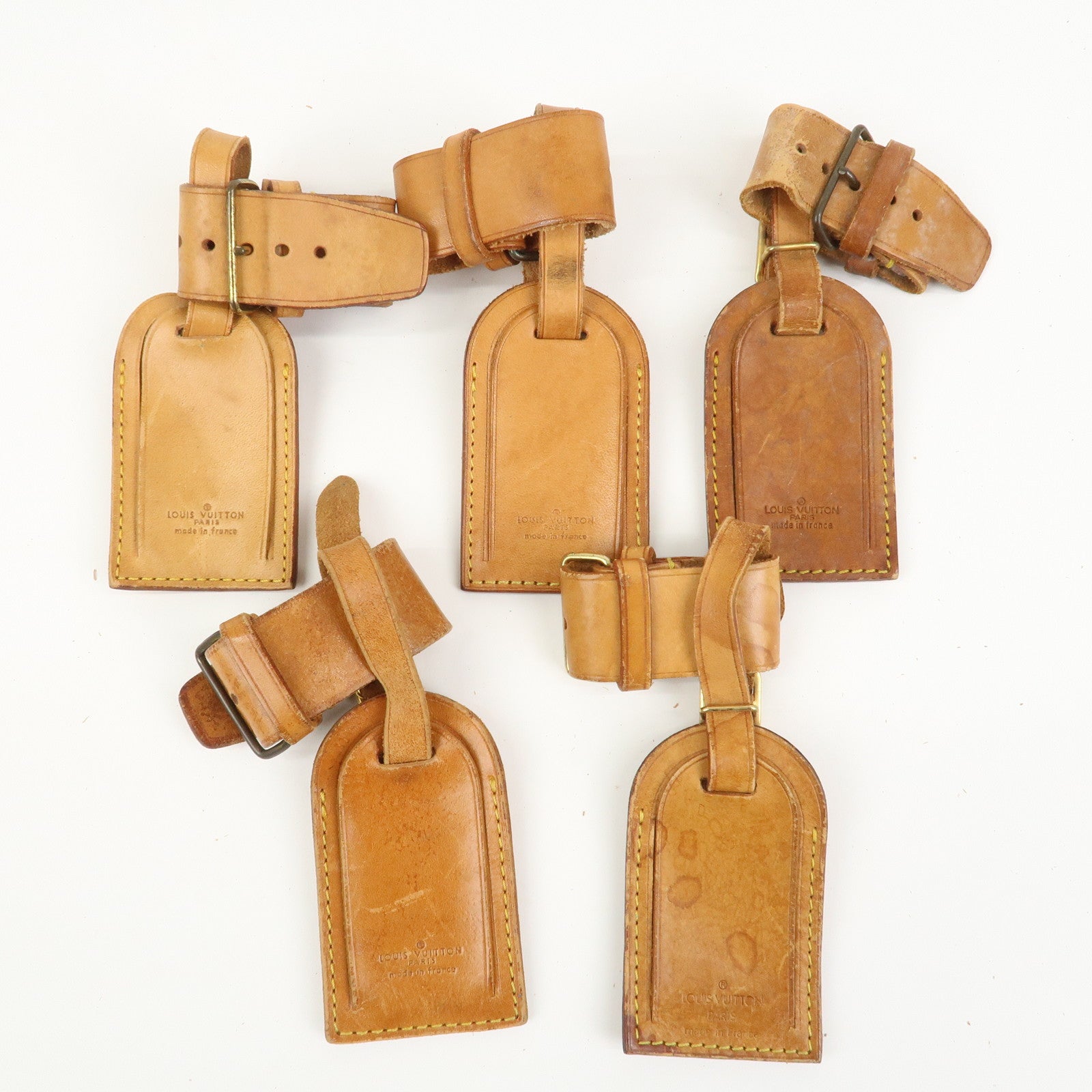 Louis Vuitton Set Of 20 Leather Name Tag & Poignet