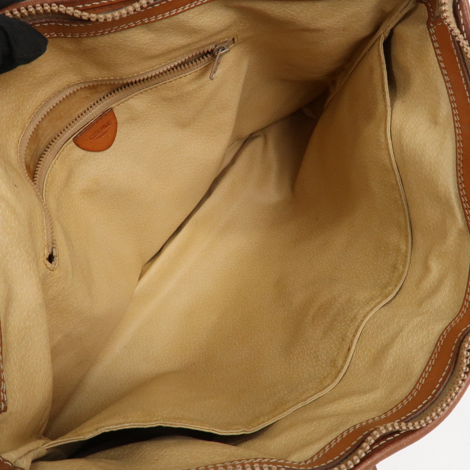 CELINE Macadam PVC Leather Tote Bag Shoulder Bag Brown