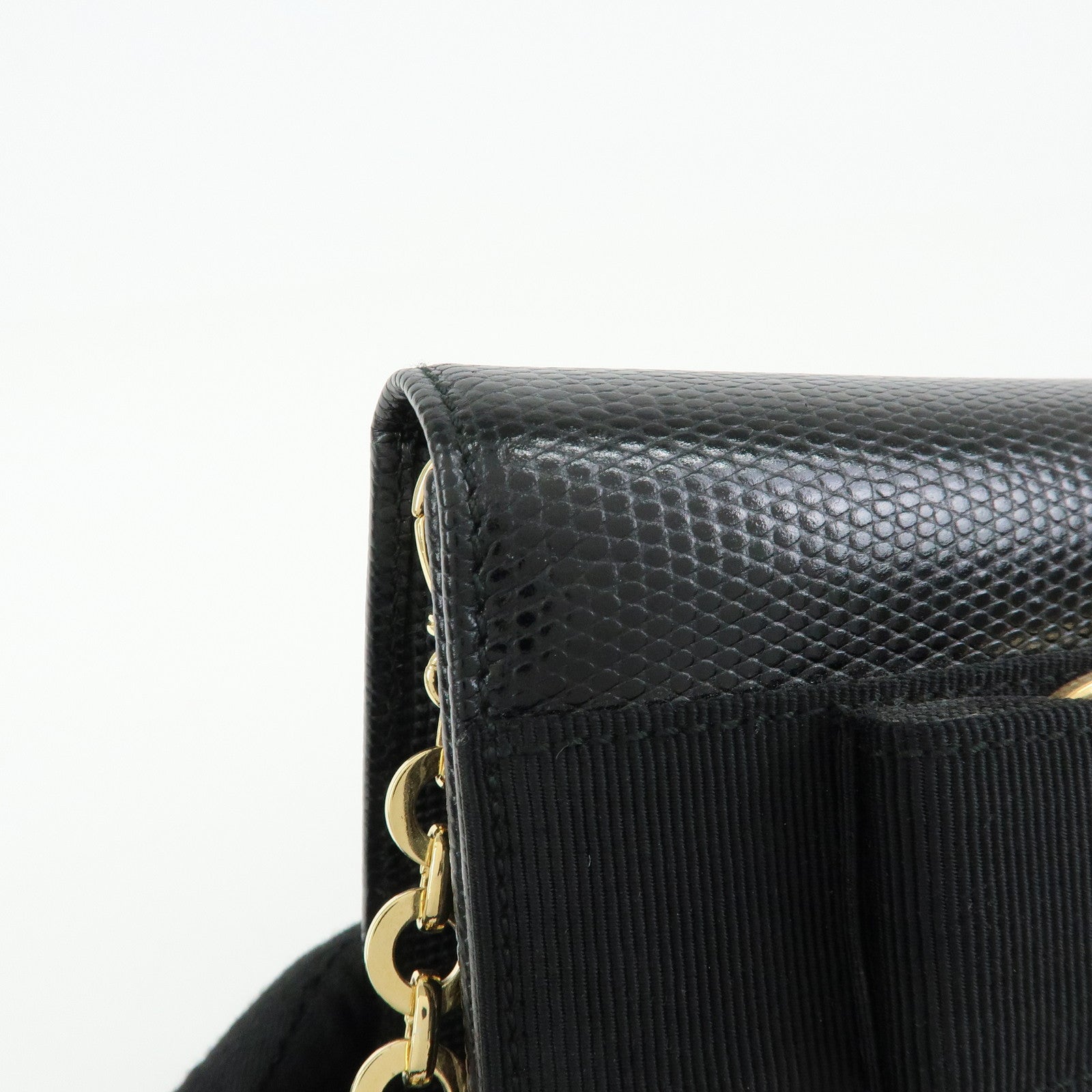 Ferragamo Vara Ribbon Embossed Leather 3Way Bag Chain Shoulder Bag