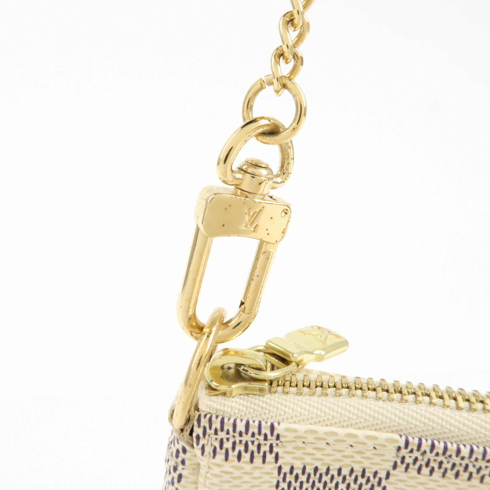 Louis Vuitton Damier Azur Mini Pochette Accessoires Pouch N58010 Used