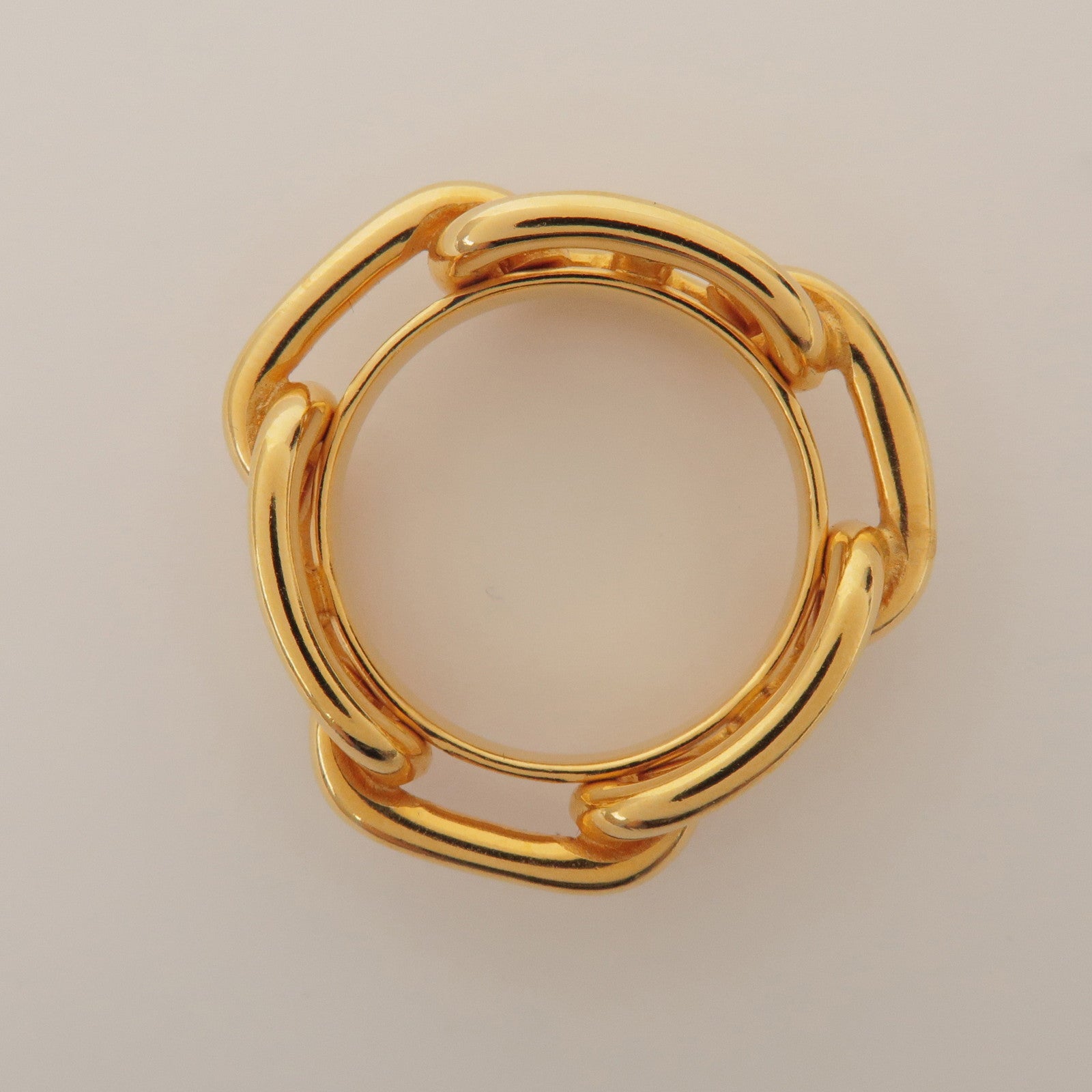 HERMES Metal Chaine d’Ancre Scarf Ring Gold
