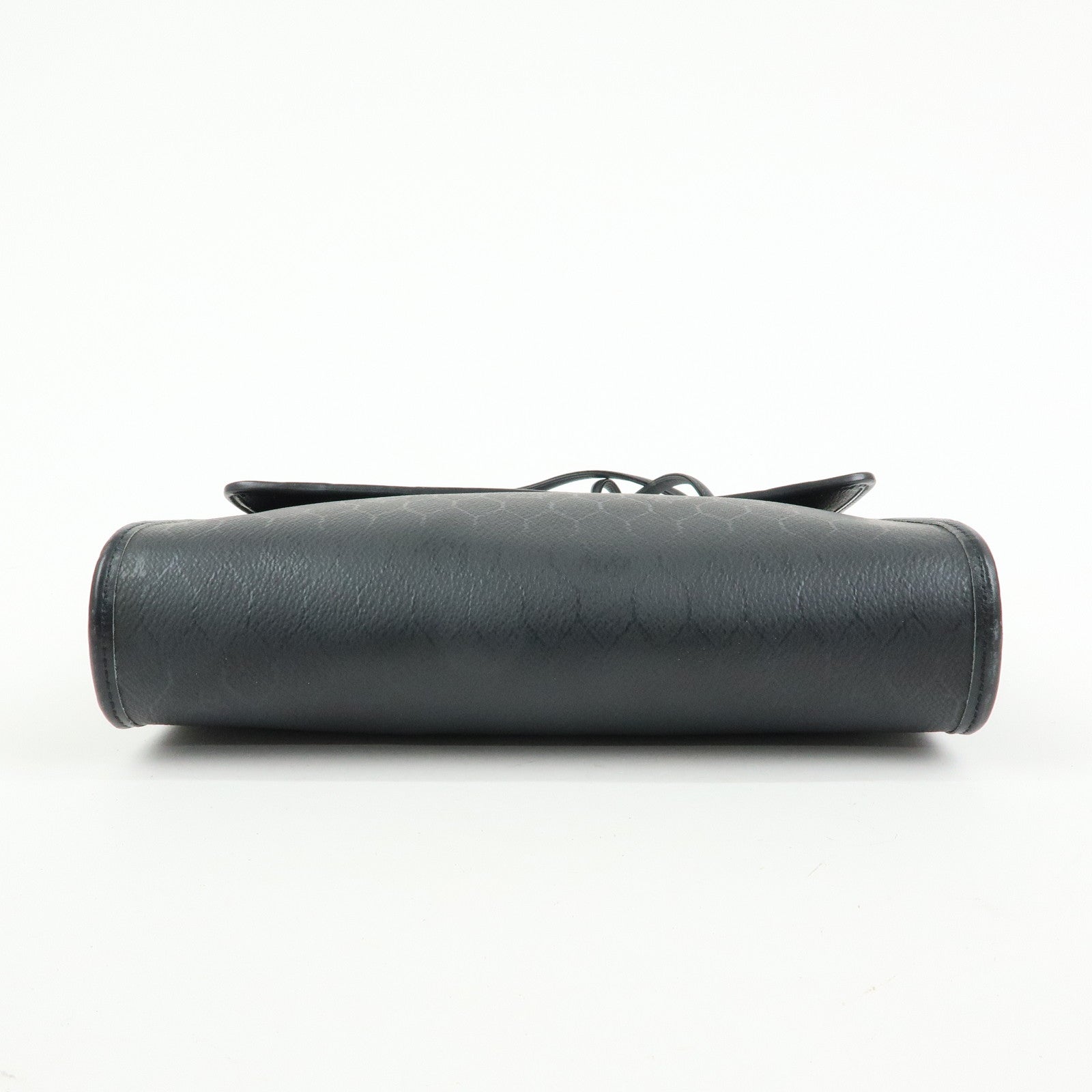 Christian Dior Honeycomb PVC Leather Shoulder Crossbody Bag Black