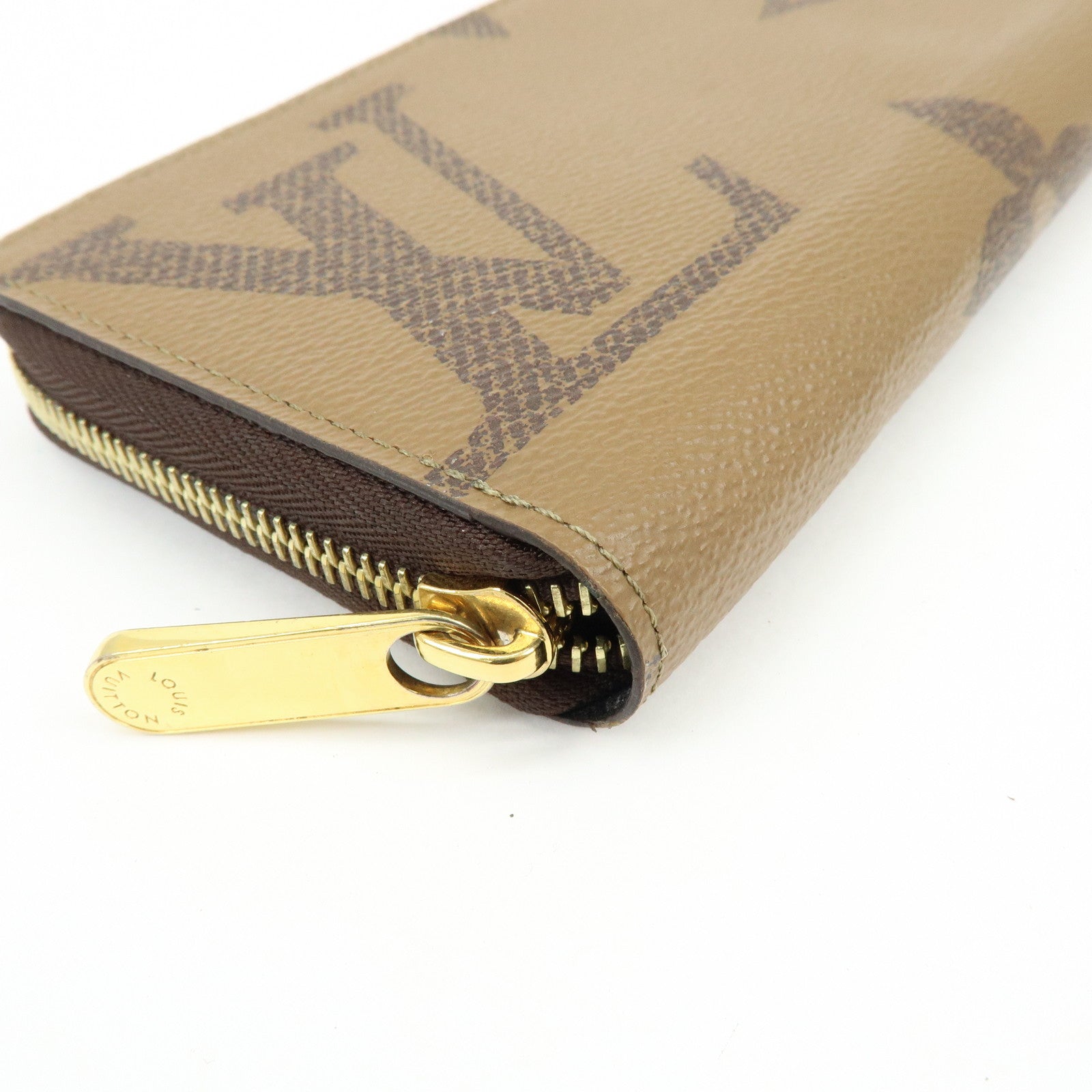 Louis Vuitton Giant Monogram Reverse Zippy Long Wallet Brown M69353