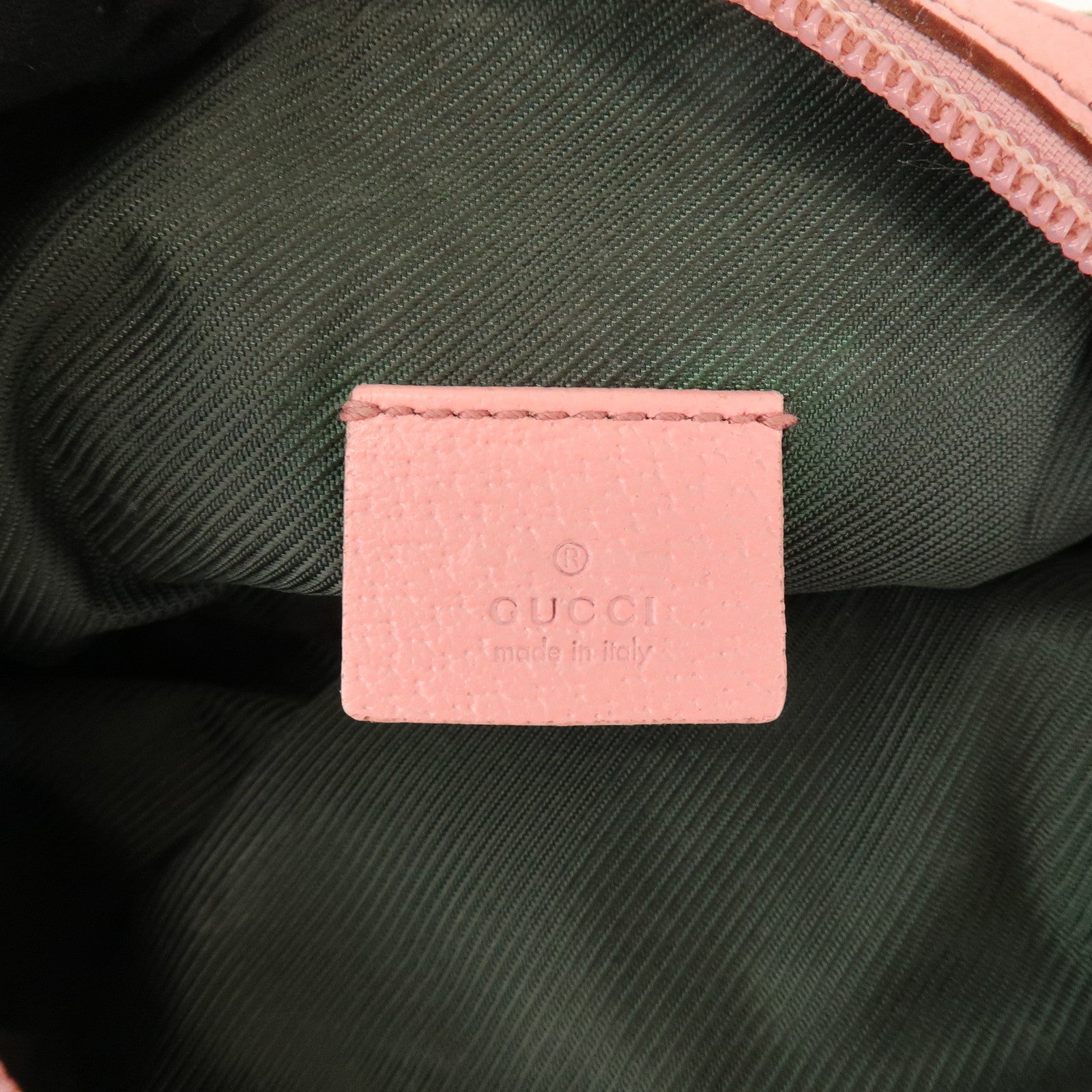 GUCCI GG Monogram Canvas Leather Cosmetic Pouch Beige Pink 29595