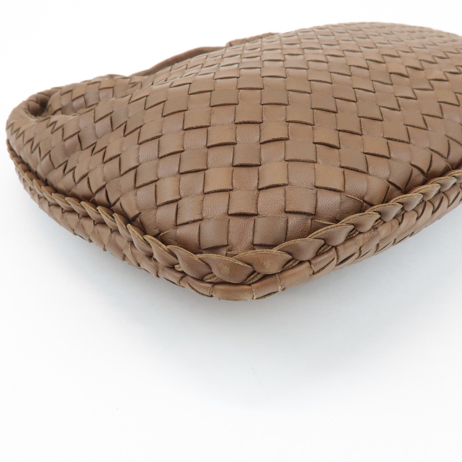 BOTTEGA VENETA Hobo Intrecciato Leather Shoulder Bag Brown 115653 Used